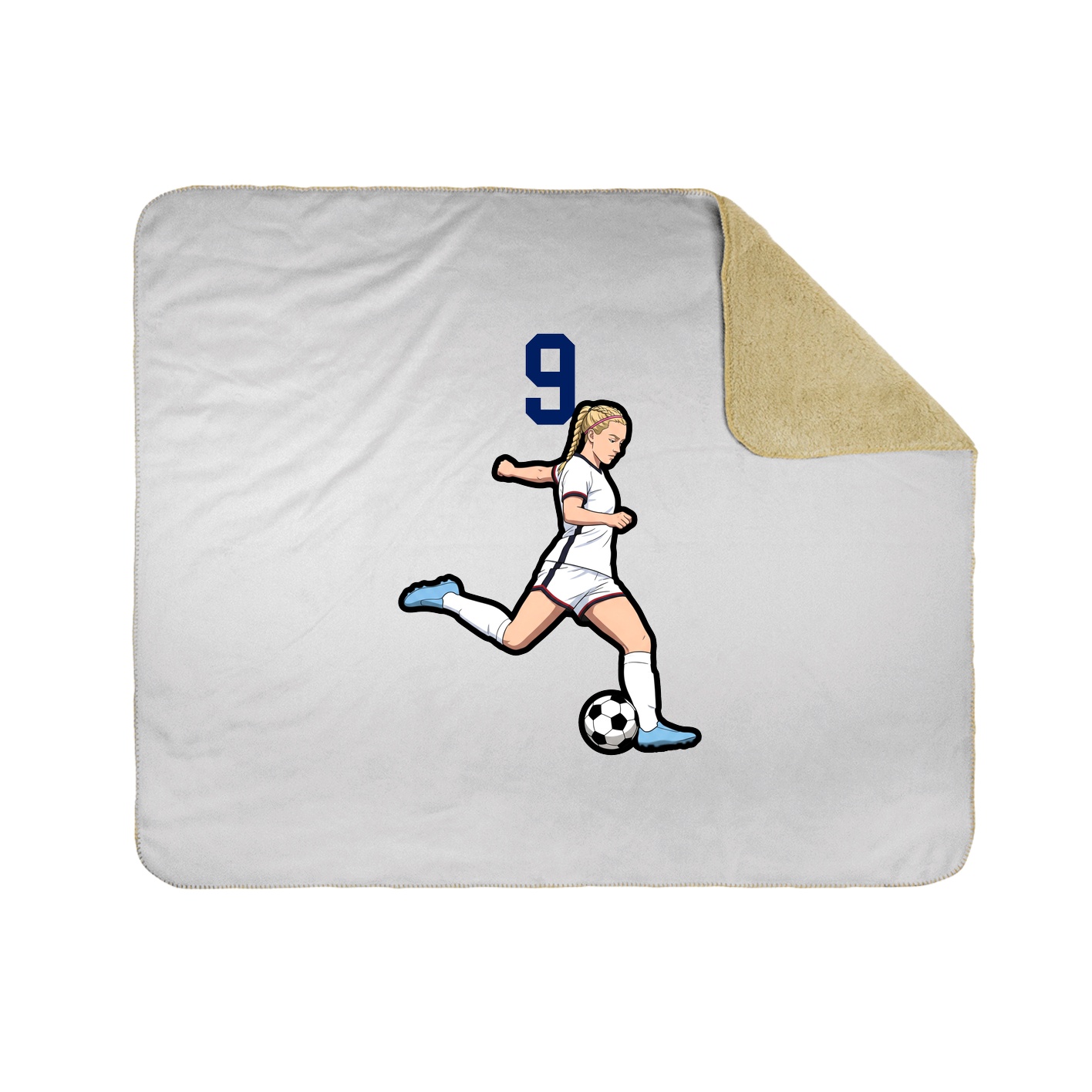 Throw Blanket — Number Top in White