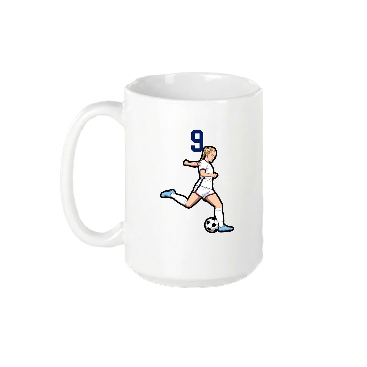 15oz Coffee Mug — Number Top in White