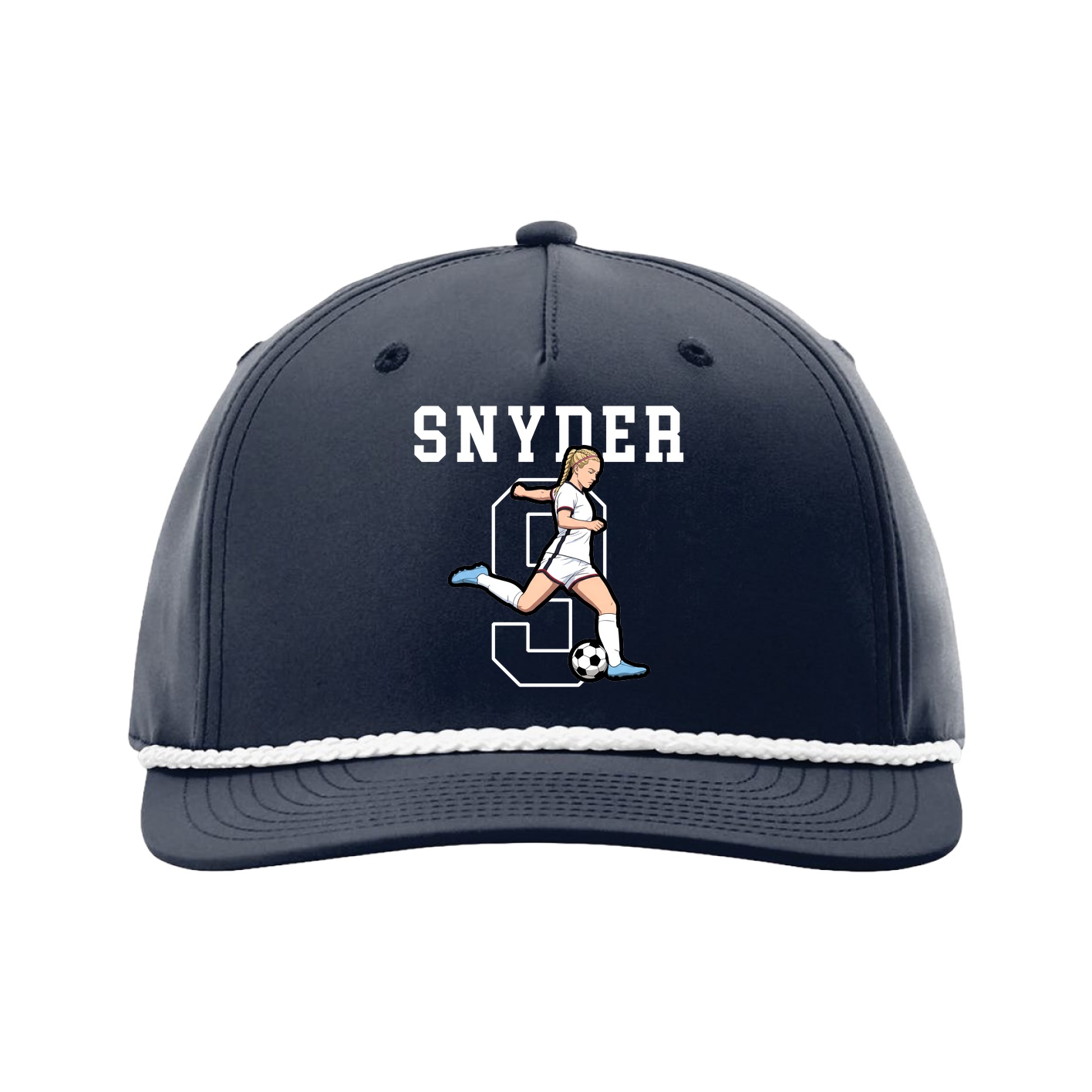Five-Panel Classic Rope Cap — Shirsey in Navy