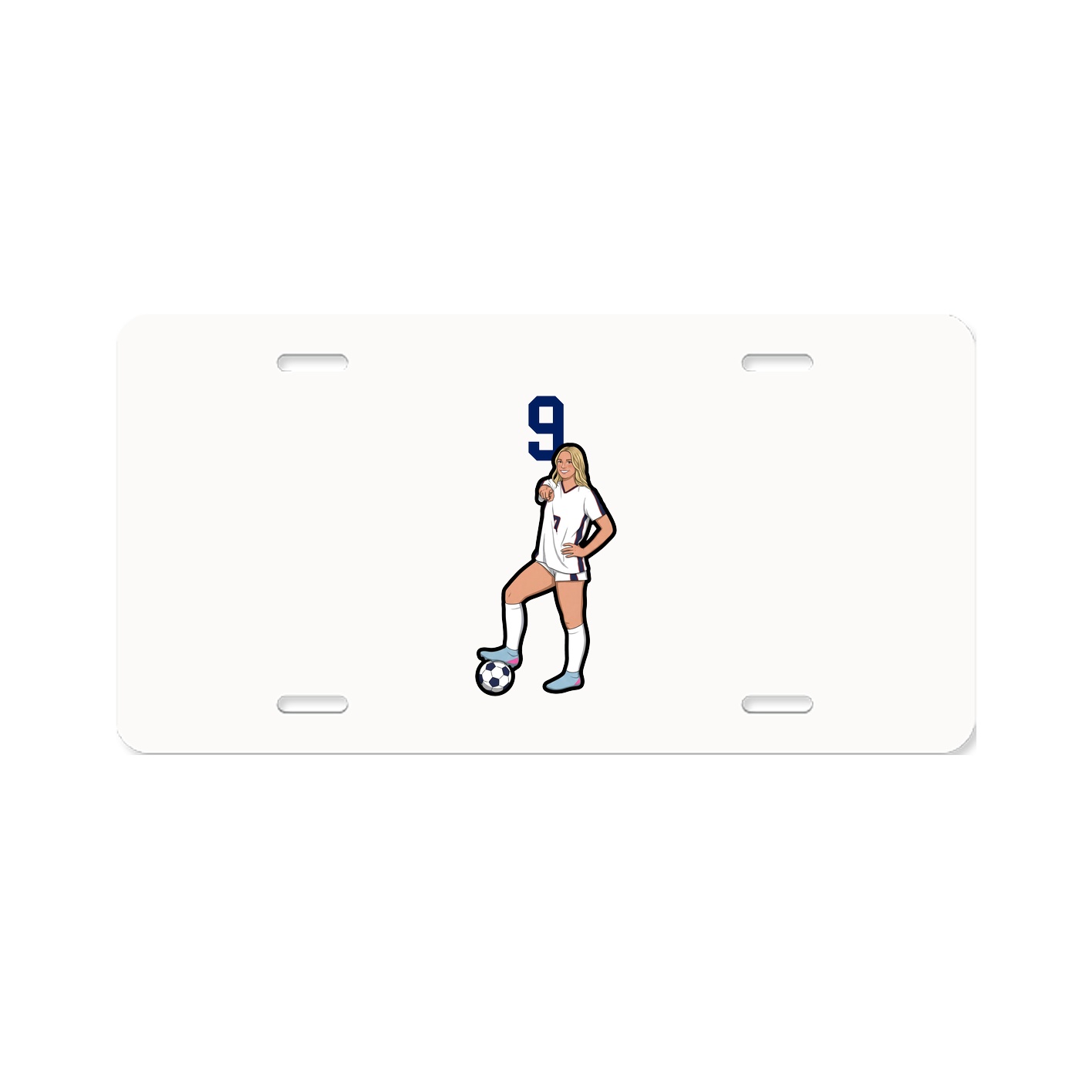 License Plate — Number Top in Classic