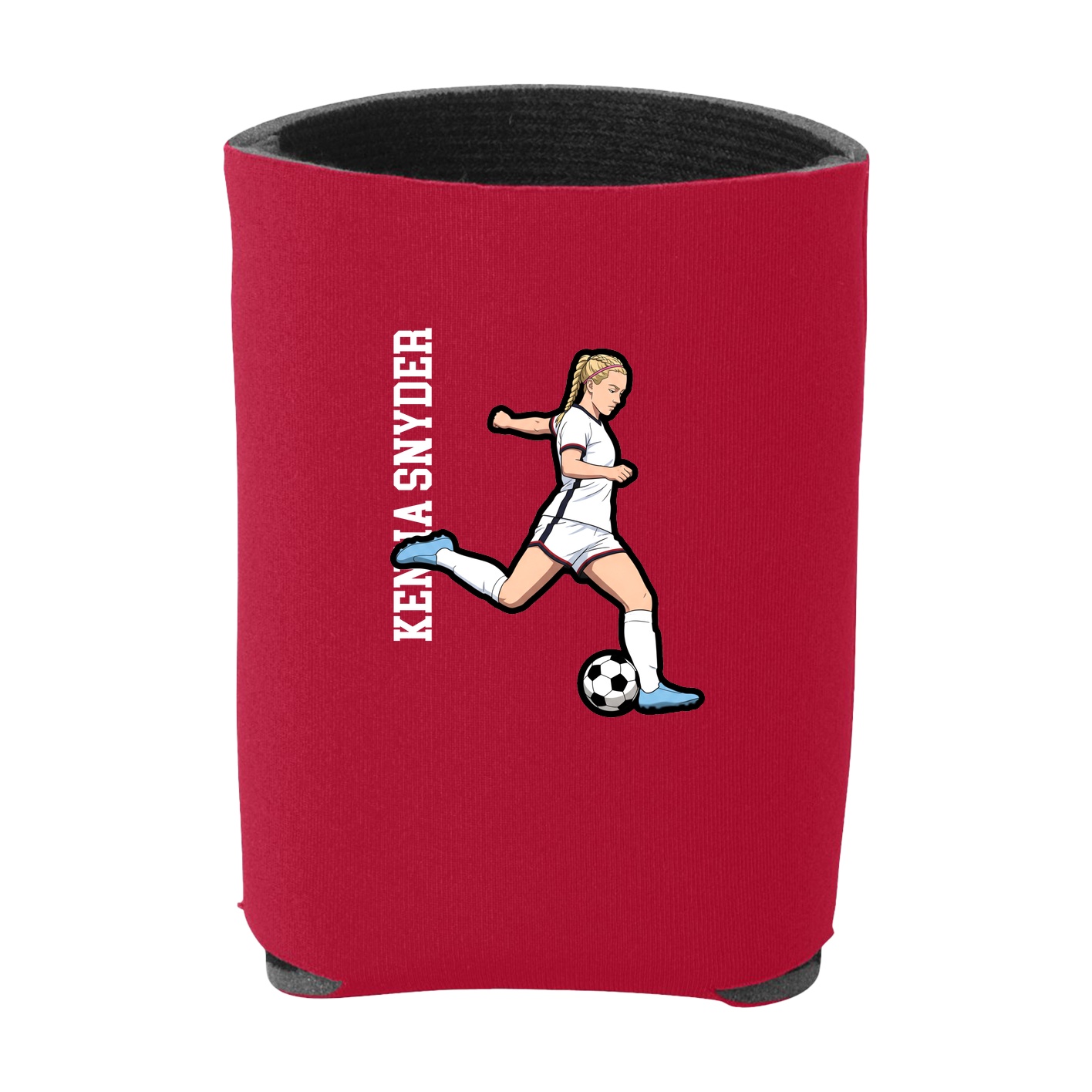 Can Holder — Name Vertical in Red