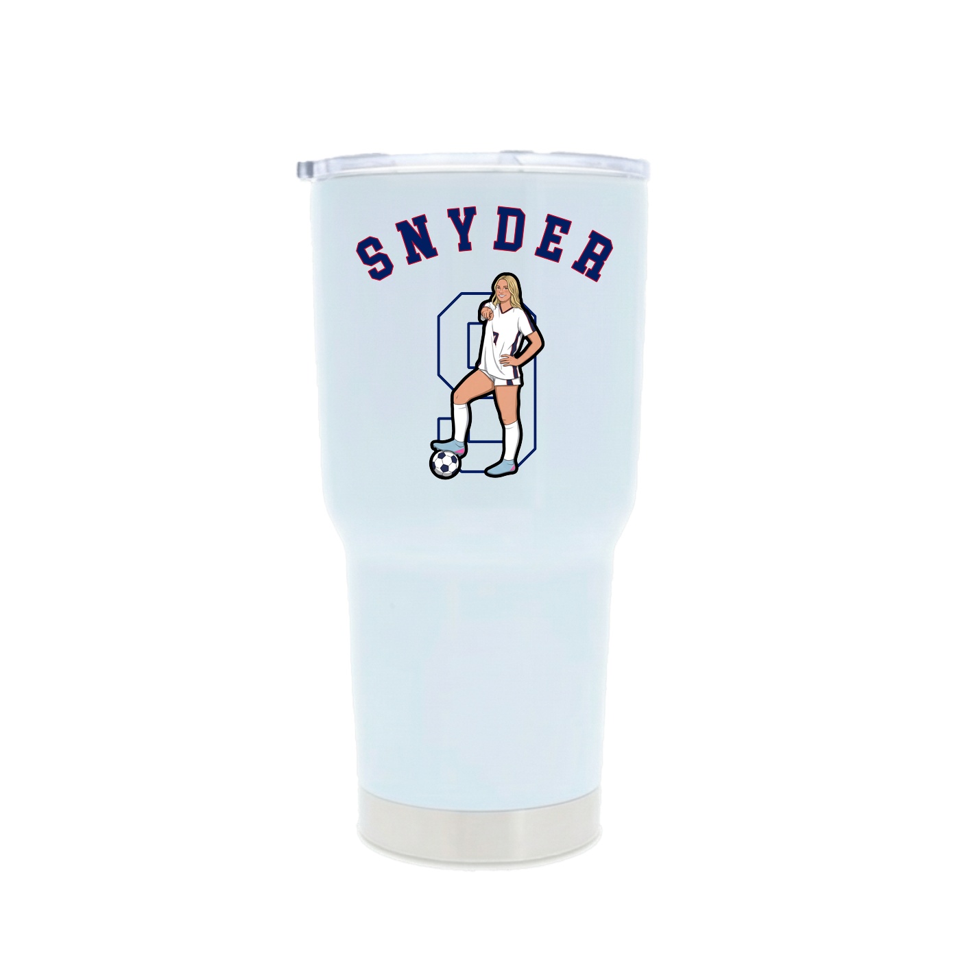 30oz Stainless Steel Tumbler — Shirsey Arch in White