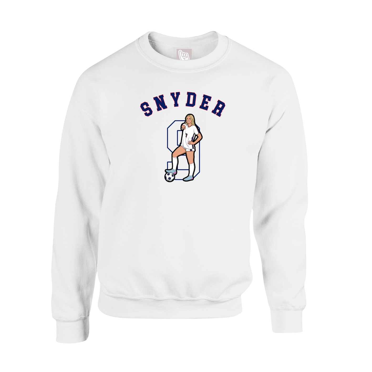 Fleece Crew — Shirsey Arch in White