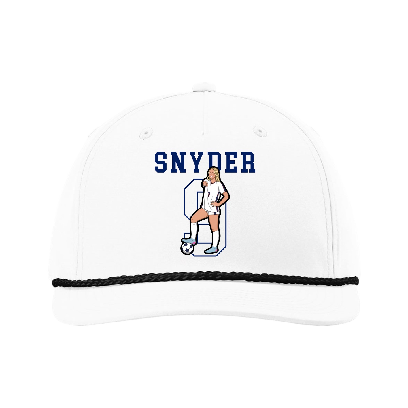 Five-Panel Classic Rope Cap — Shirsey in White