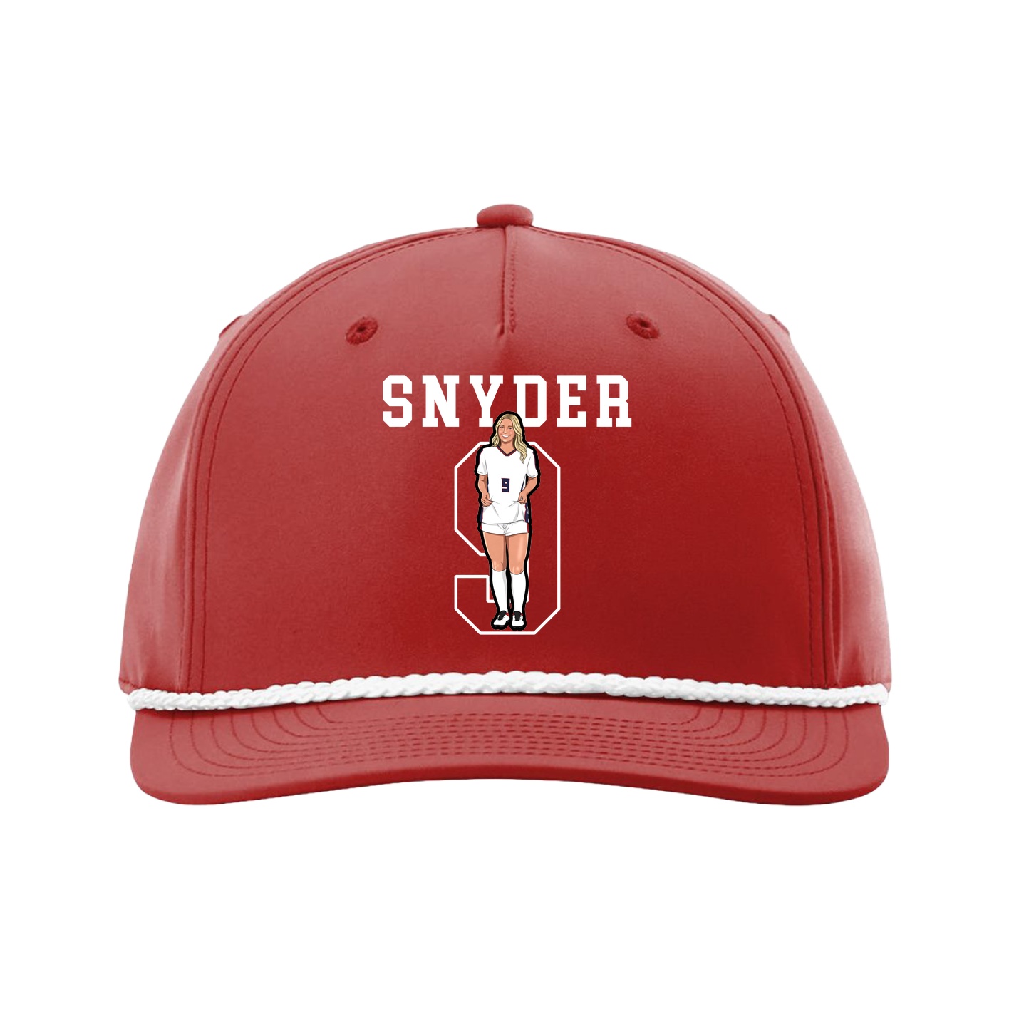 Five-Panel Classic Rope Cap — Shirsey in Red