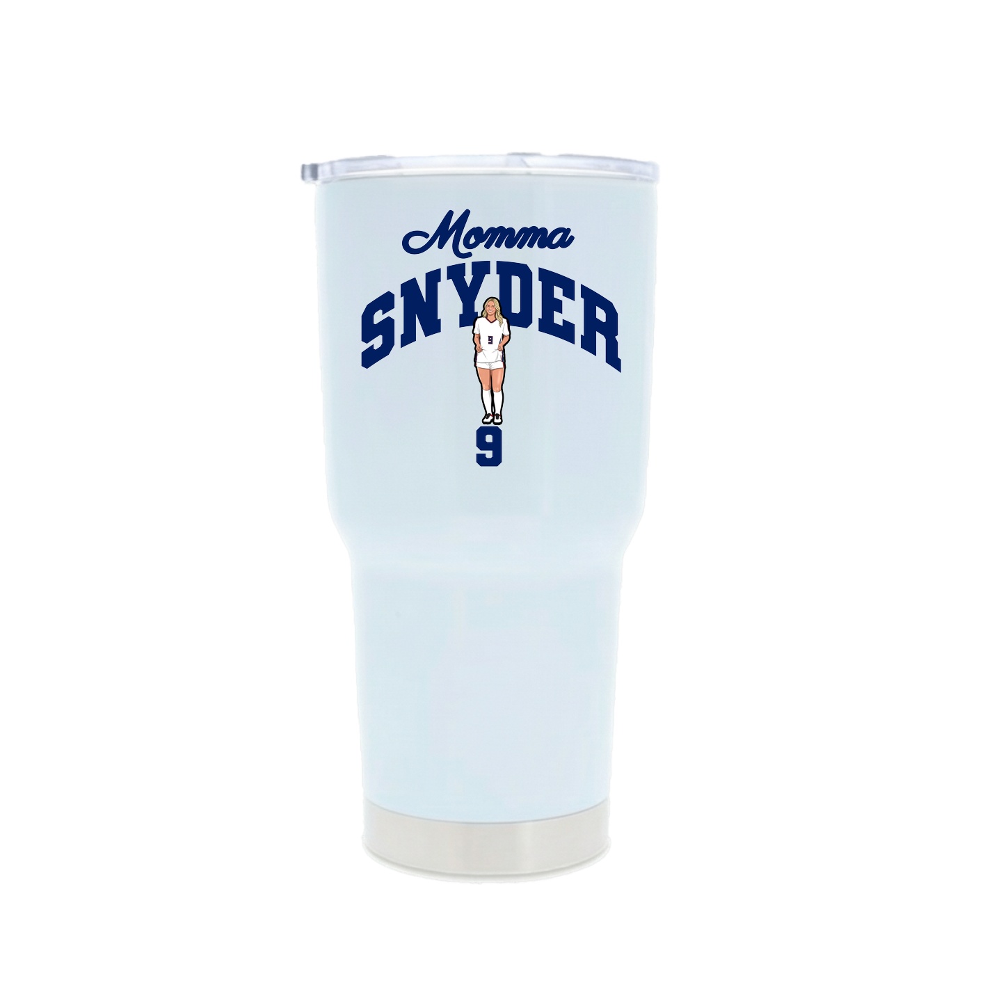 30oz Stainless Steel Tumbler — Mothers Day Arch in White