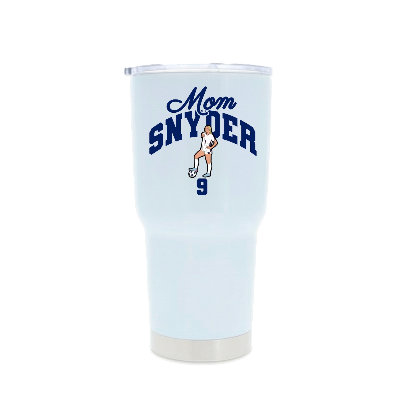 30oz Stainless Steel Tumbler — Mothers Day Arch in White