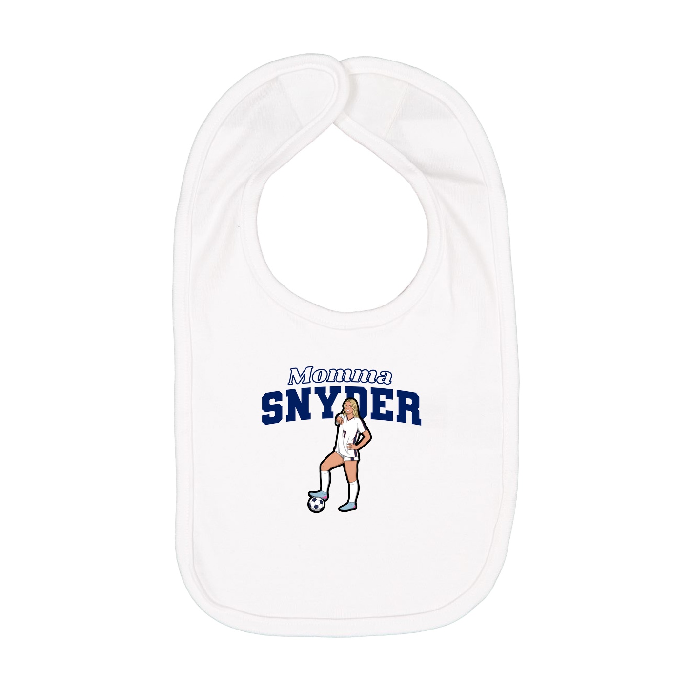 Infant Bib — Mothers Day Block in White