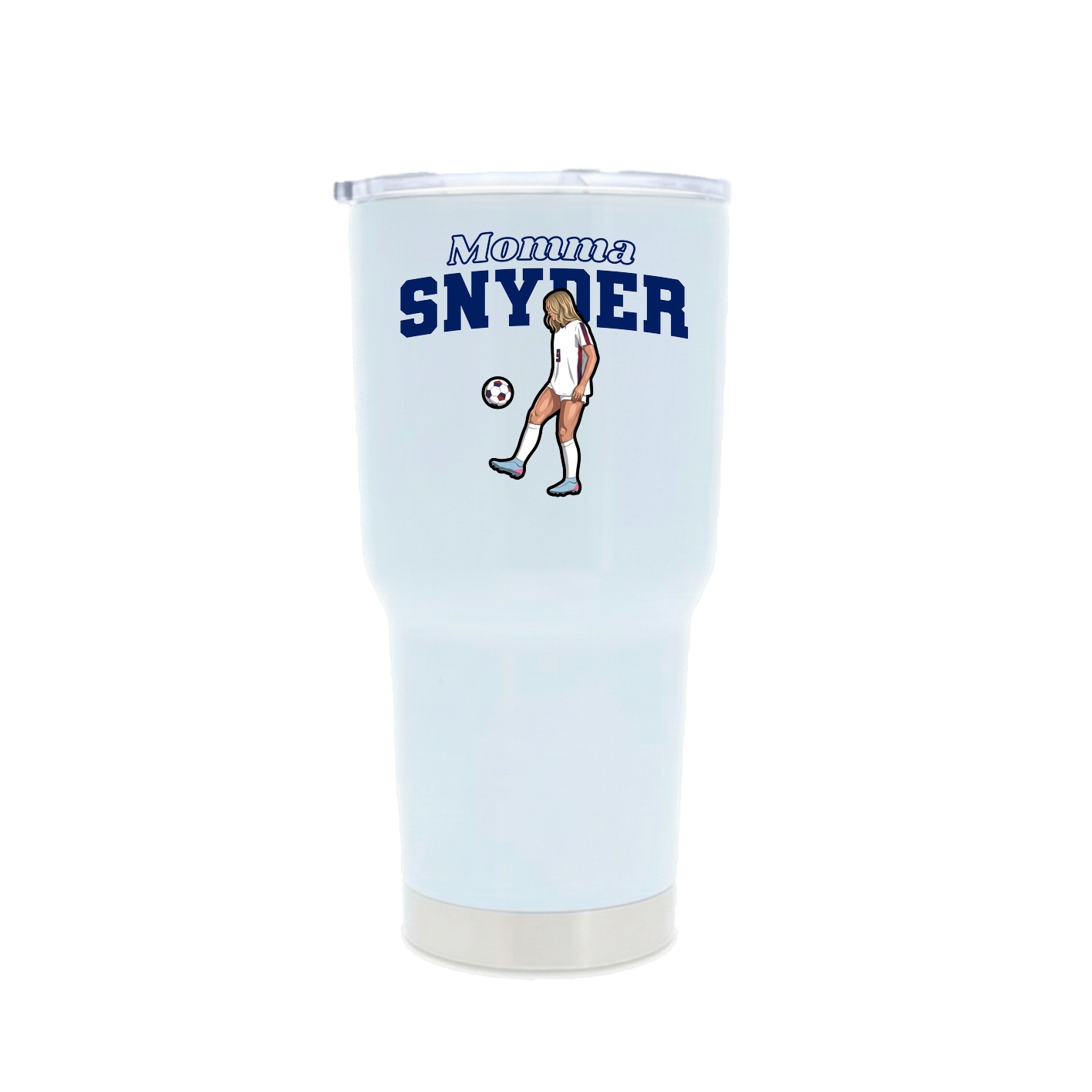 30oz Stainless Steel Tumbler — Mothers Day Block in White