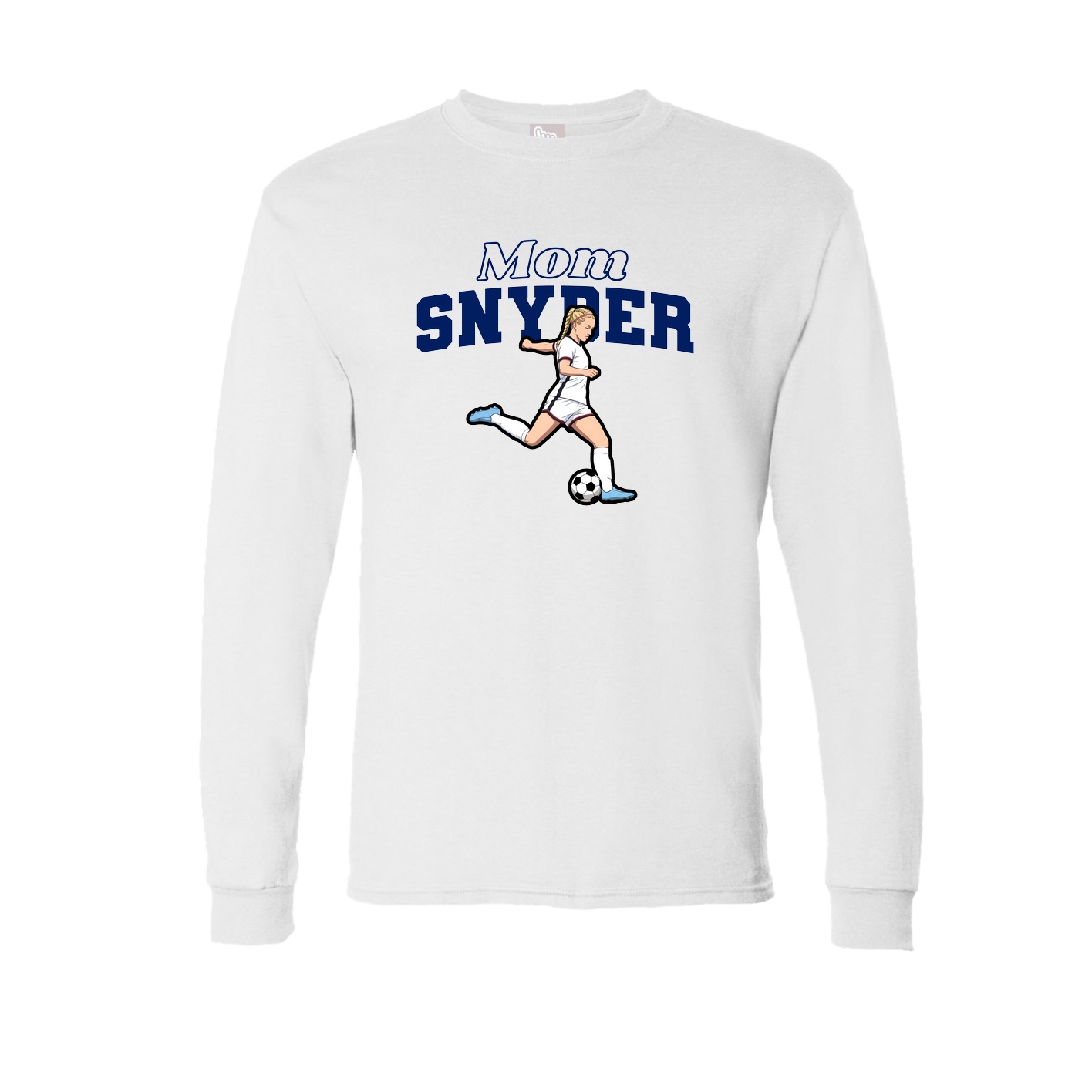 Long Sleeve Tee — Mothers Day Block in White