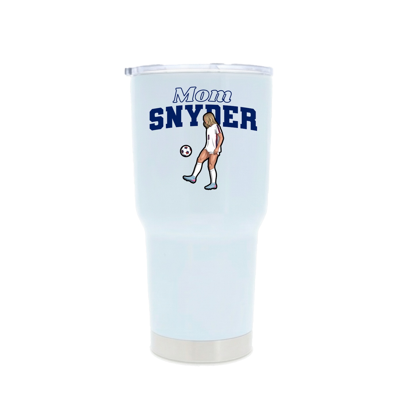 30oz Stainless Steel Tumbler — Mothers Day Block in White