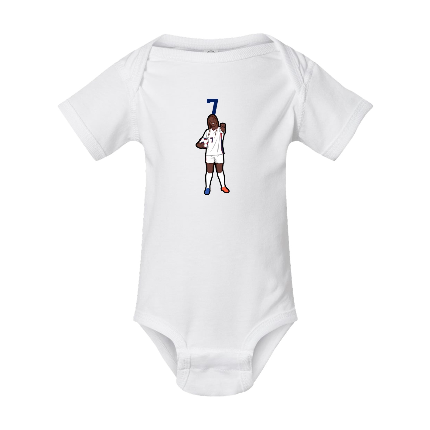 Baby Onesie — Number Top in White