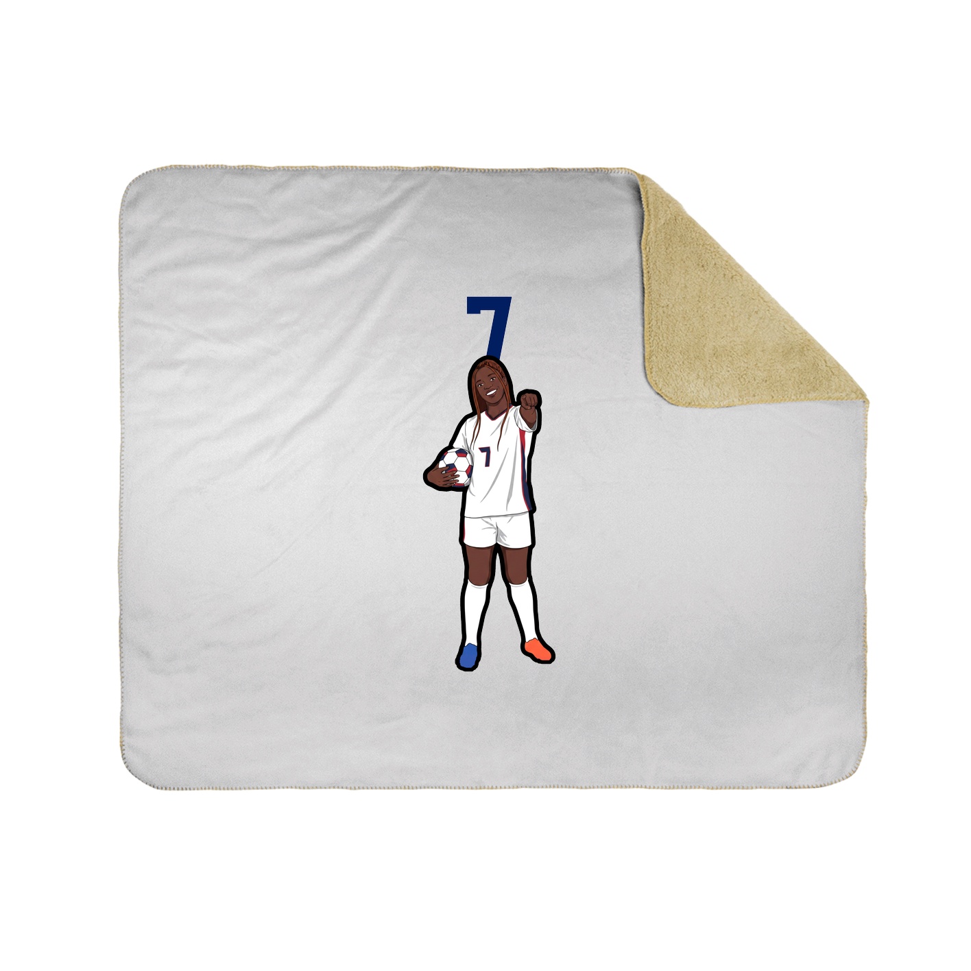 Throw Blanket — Number Top in White