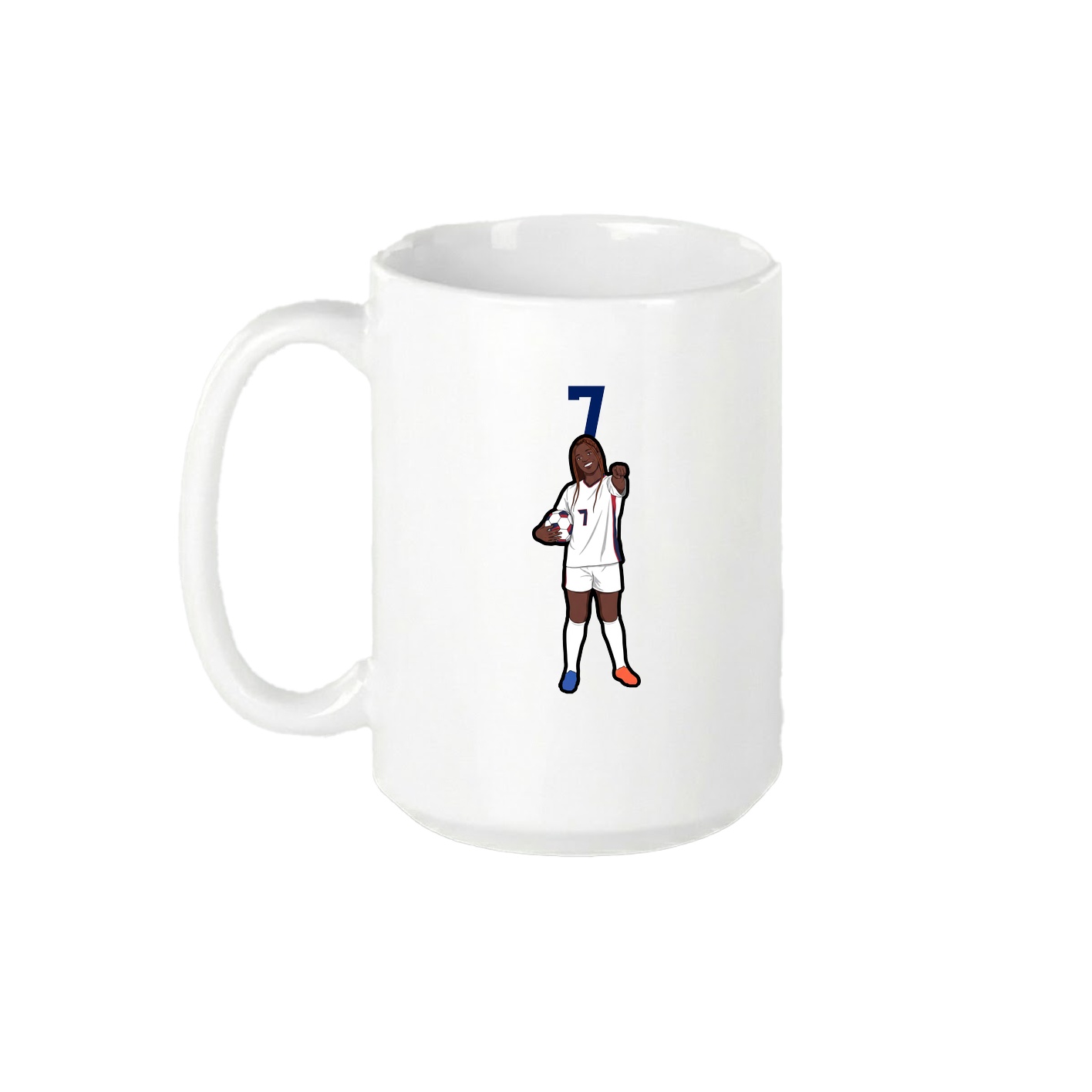 15oz Coffee Mug — Number Top in White