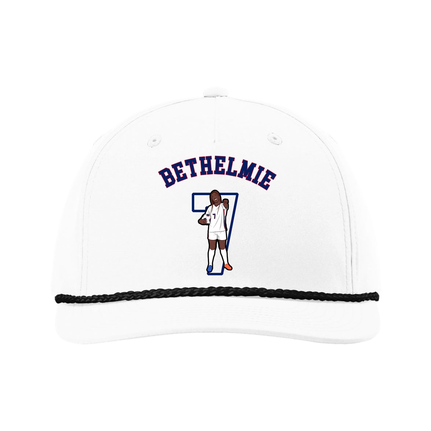 Five-Panel Classic Rope Cap — Shirsey Arch in White