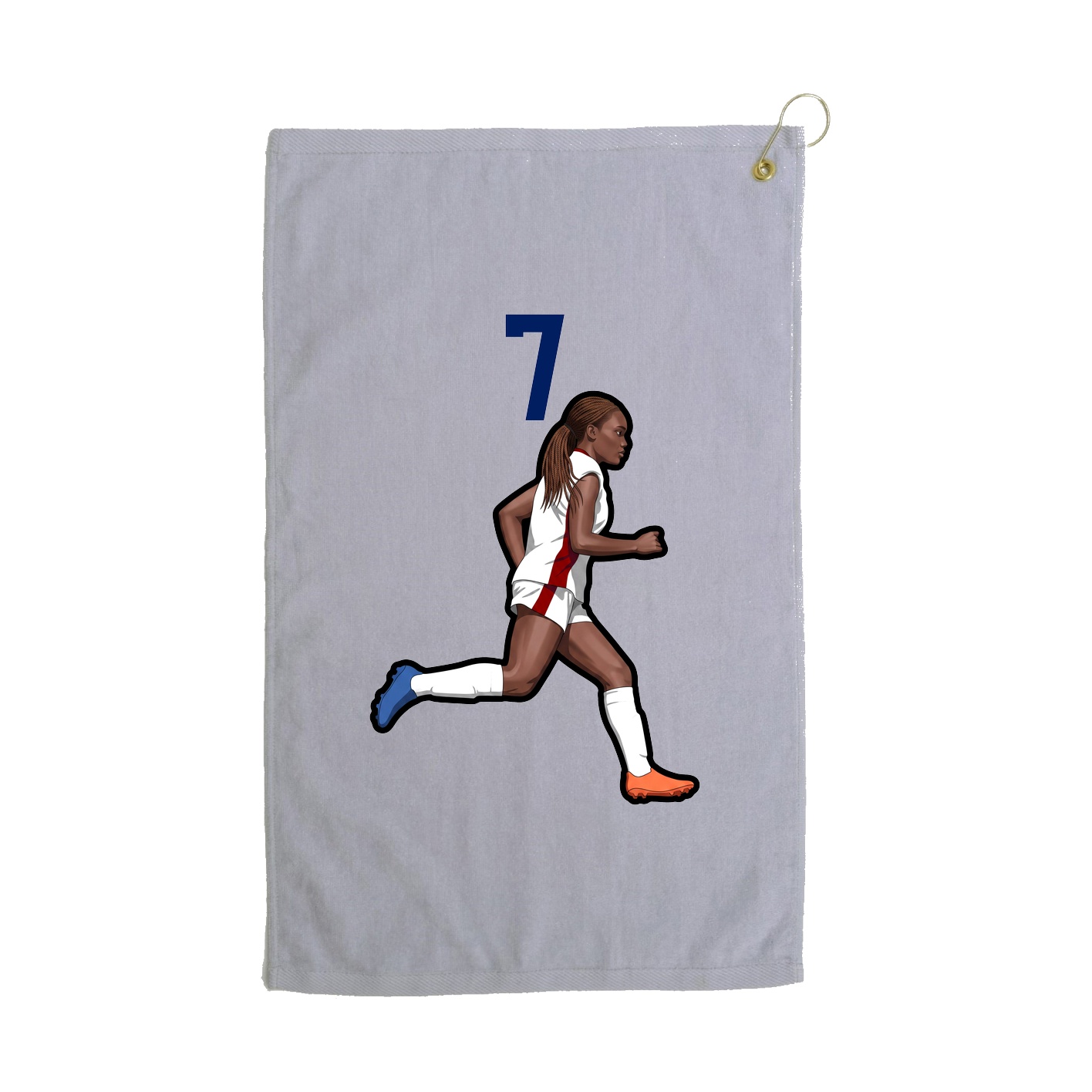 Golf Towel — Number Top in Grey