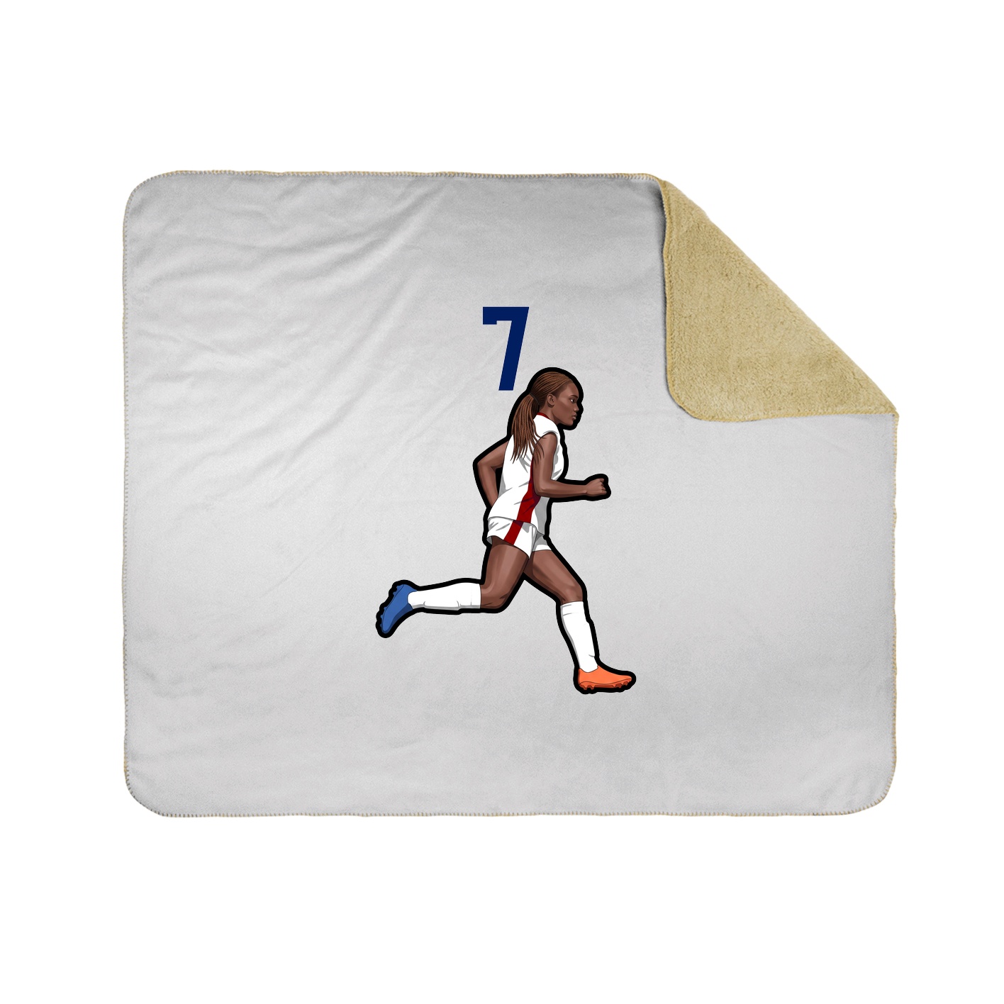 Throw Blanket — Number Top in White