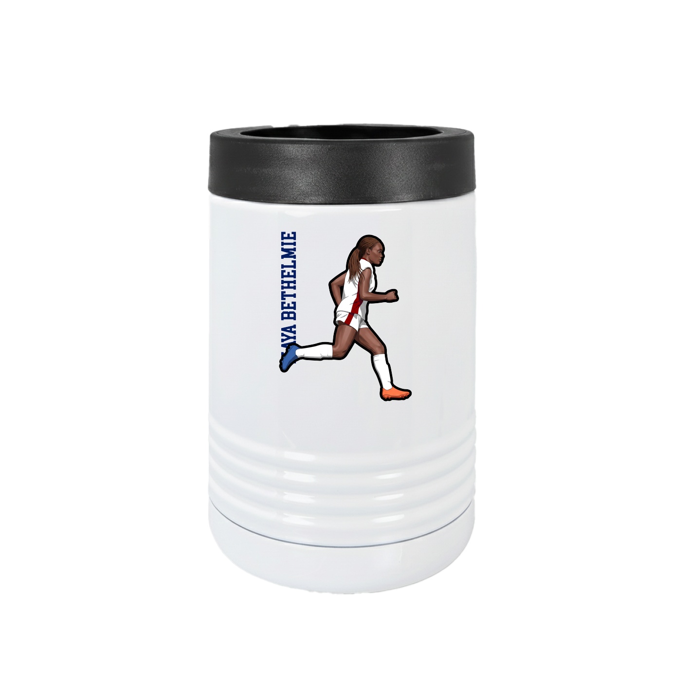 Beverage Holder — Name Vertical in White