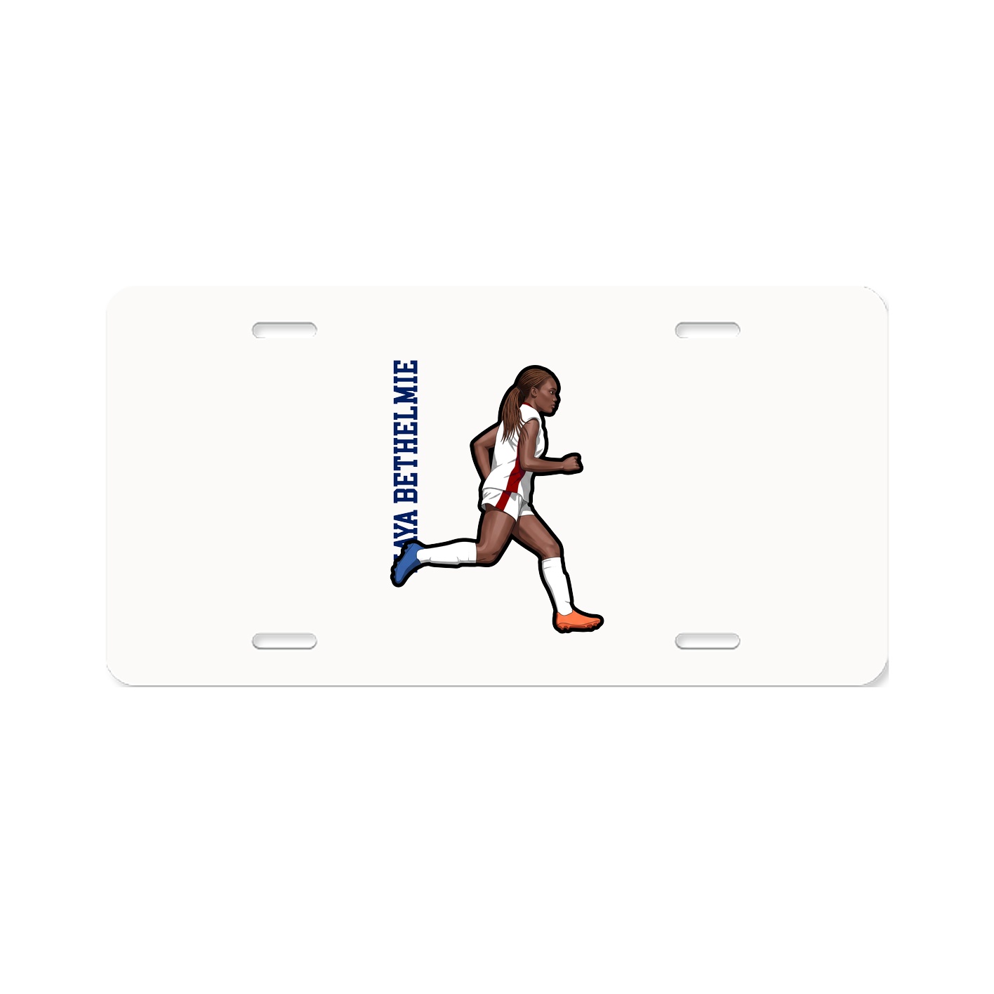 License Plate — Name Vertical in Classic