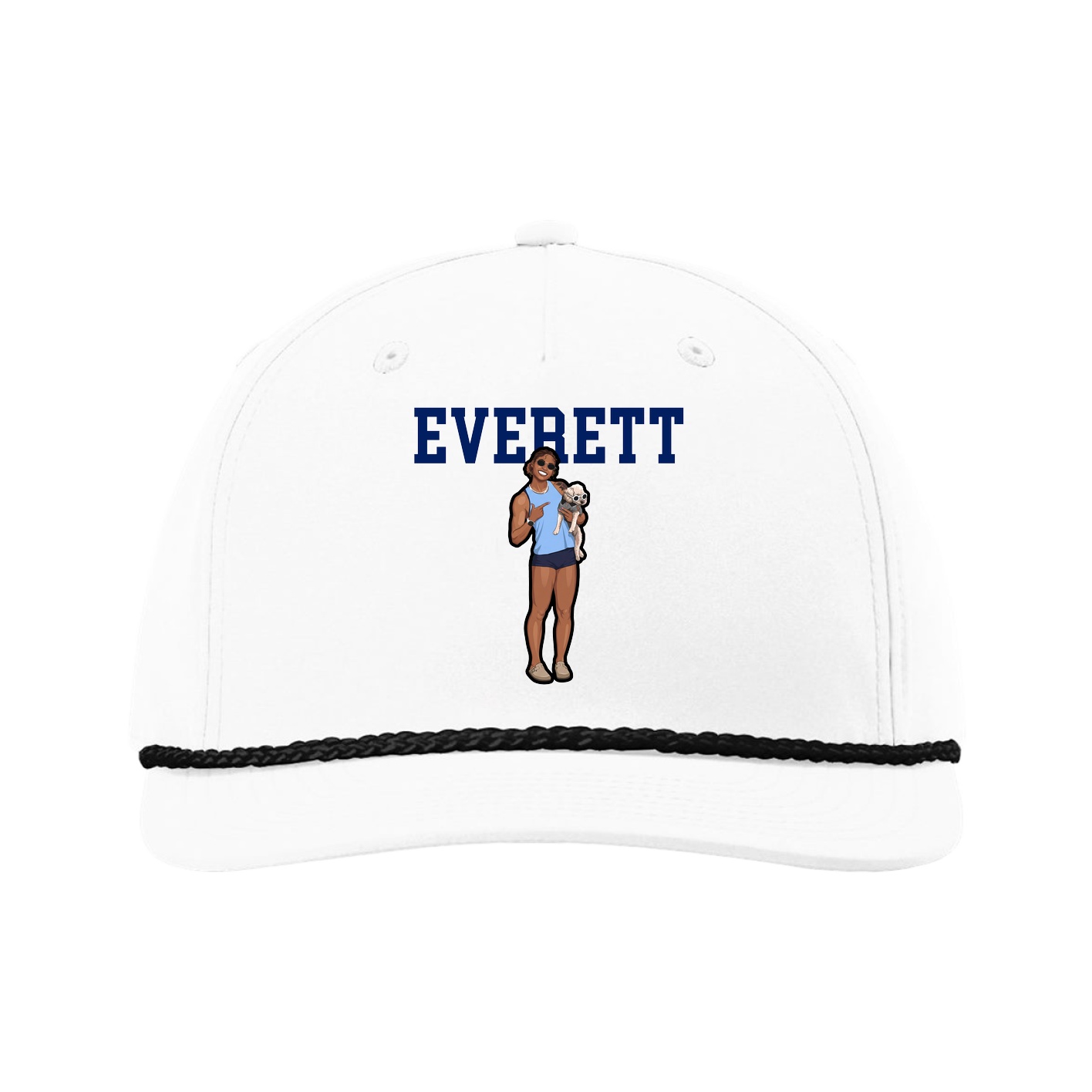 Five-Panel Classic Rope Cap — Shirsey in White