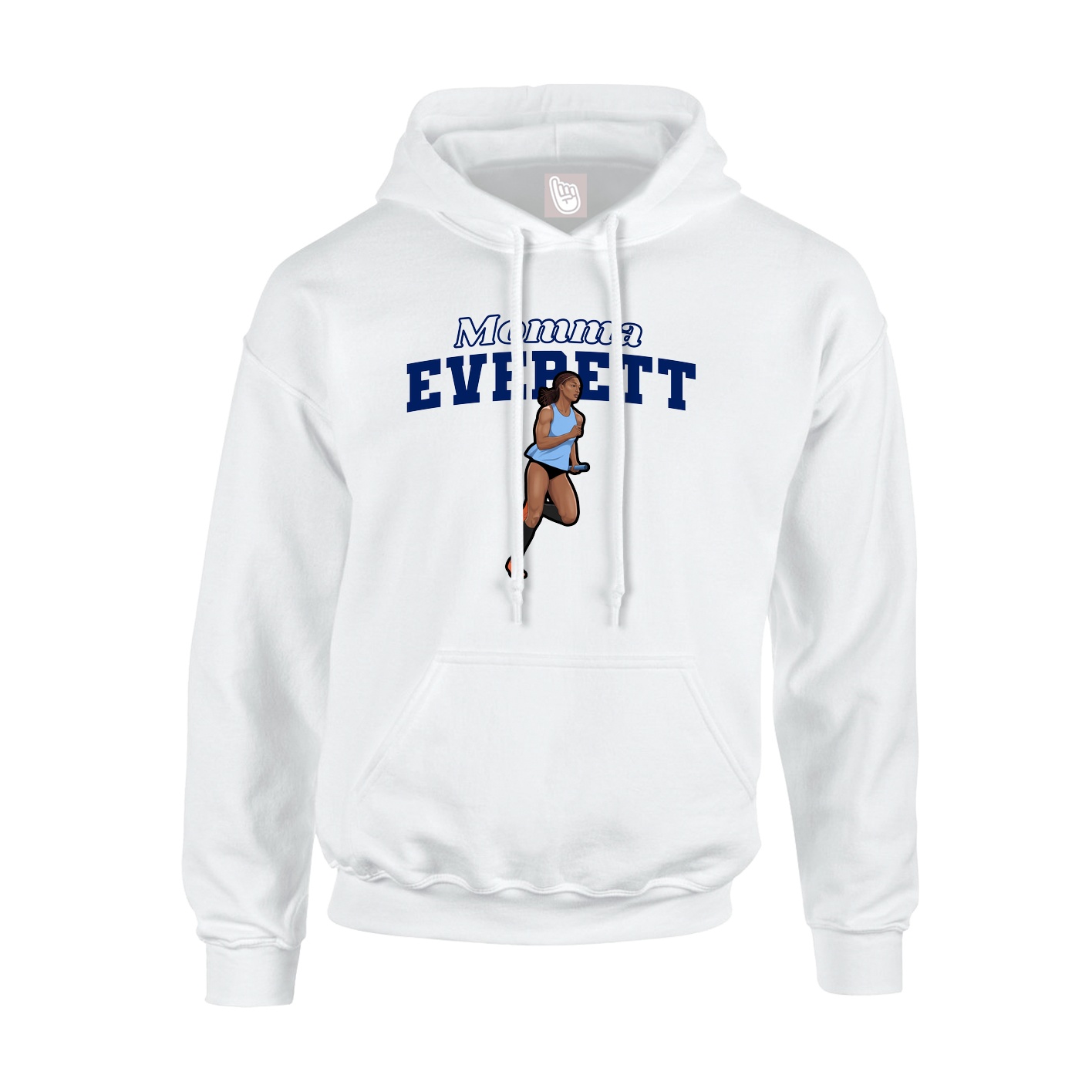 Youth Hoodie — Mothers Day Block in White