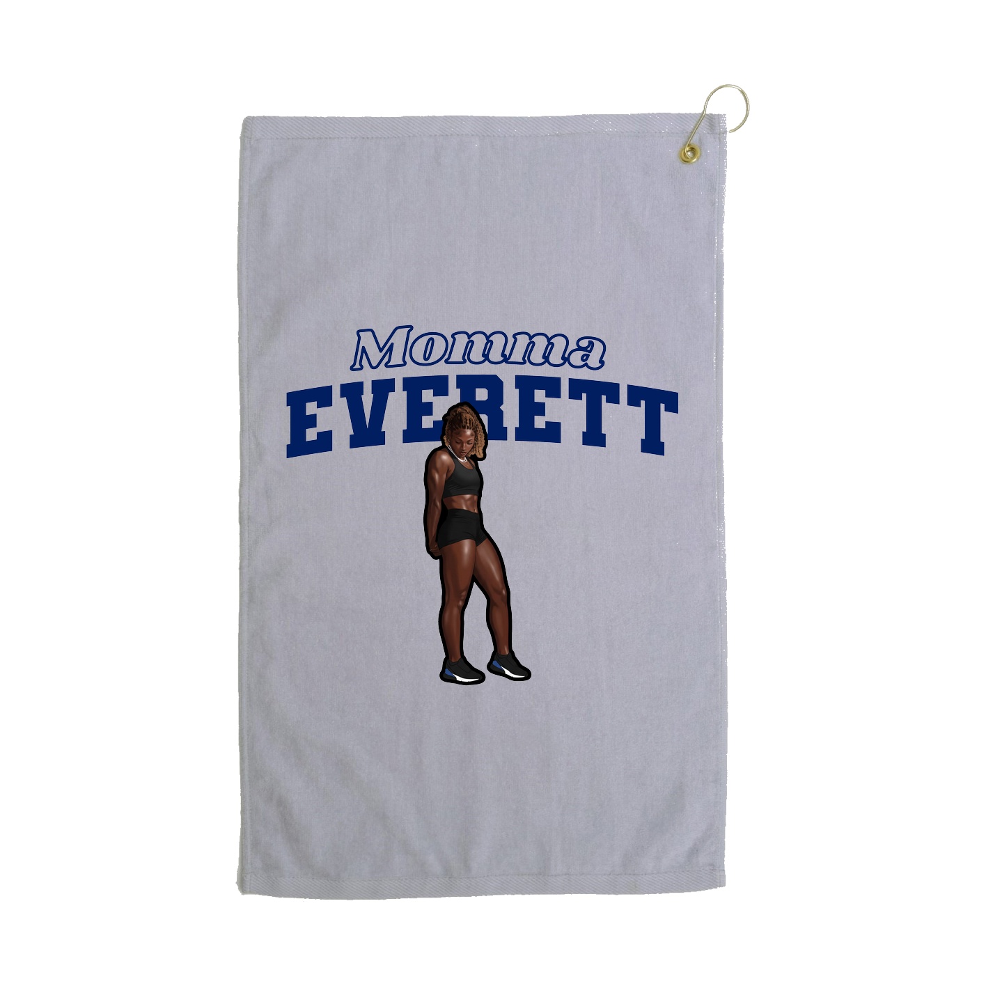 Golf Towel — Mothers Day Block in Grey