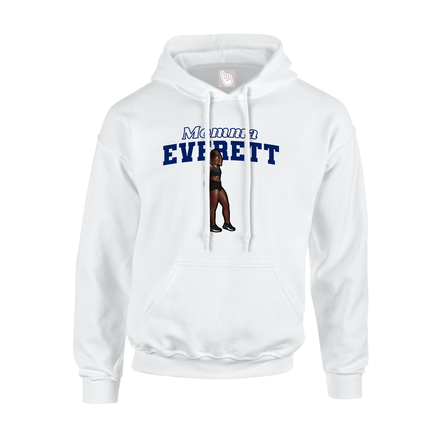 Youth Hoodie — Mothers Day Block in White