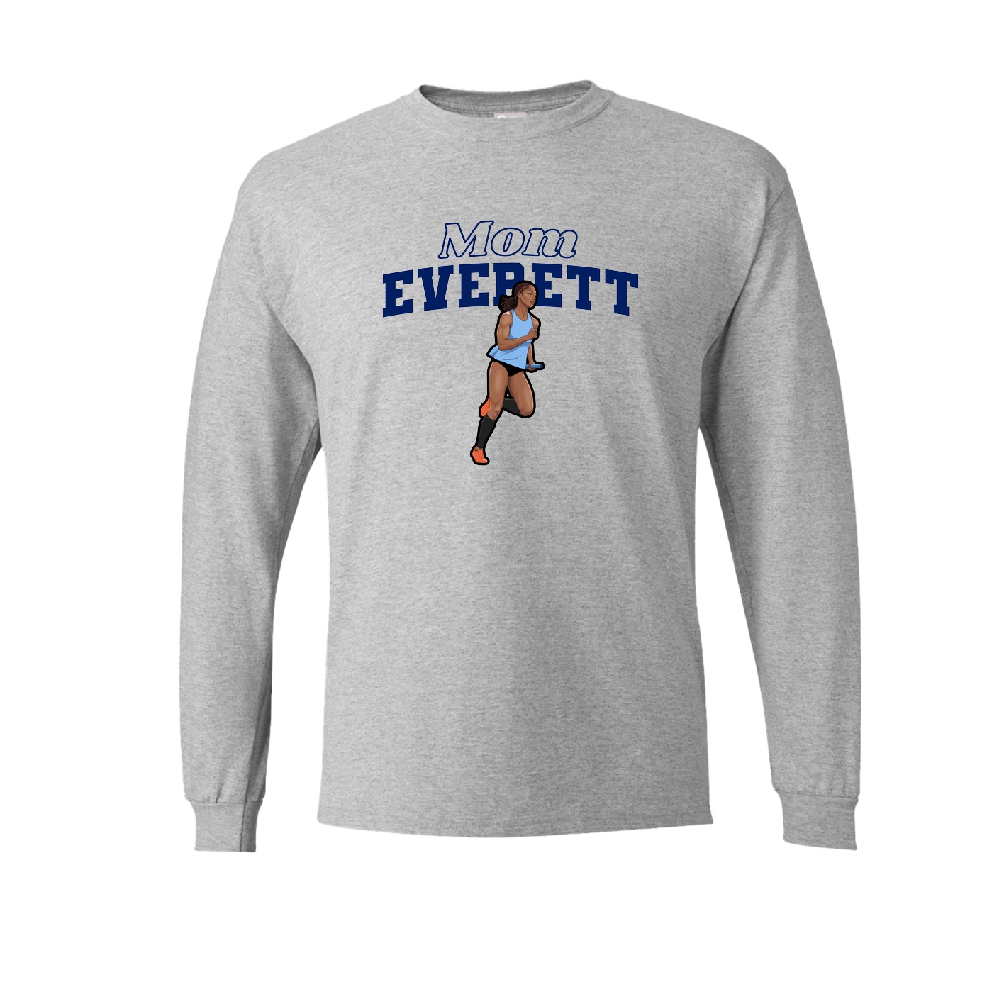 Long Sleeve Tee — Mothers Day Block in Grey