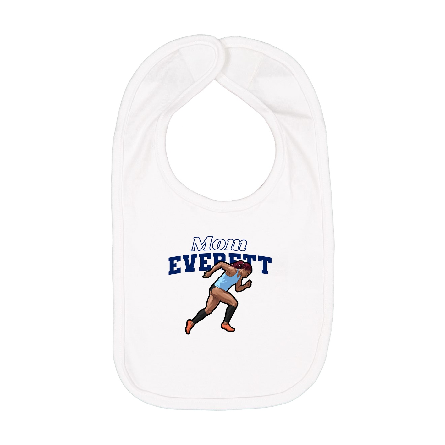Infant Bib — Mothers Day Block in White