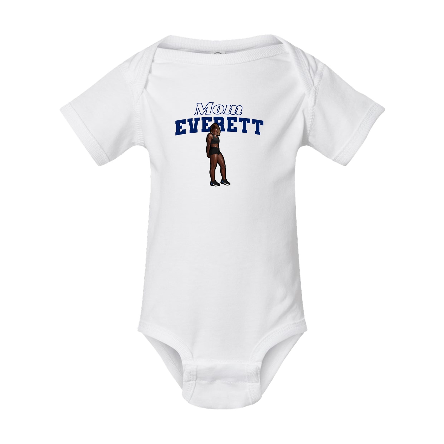 Baby Onesie — Mothers Day Block in White