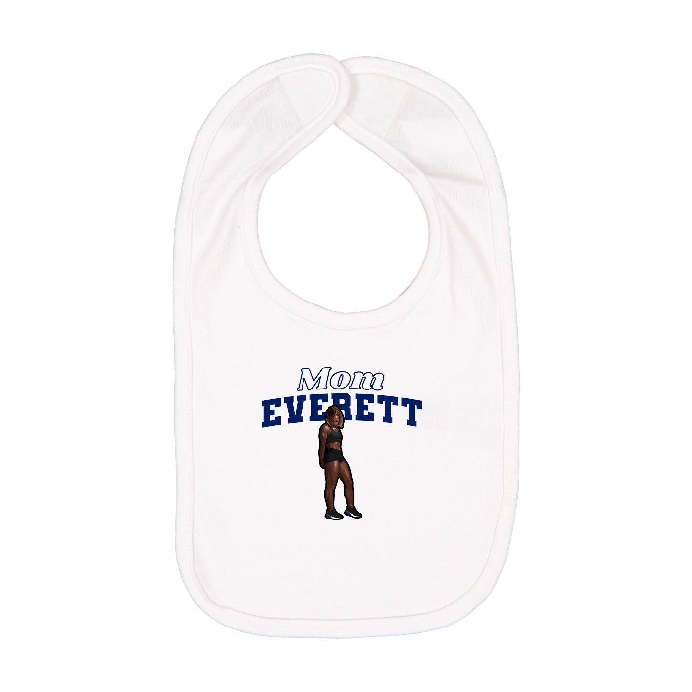 Infant Bib — Mothers Day Block in White