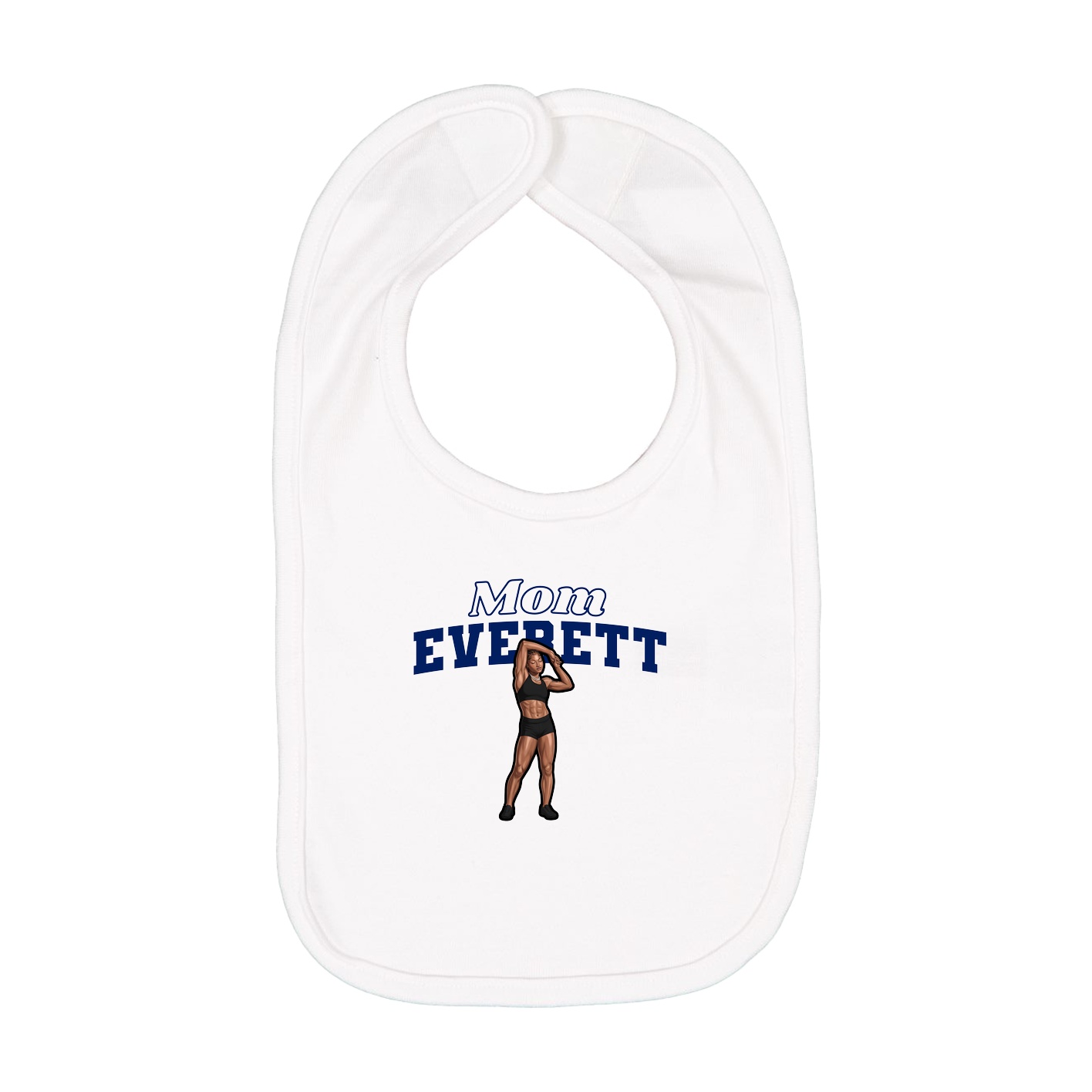 Infant Bib — Mothers Day Block in White