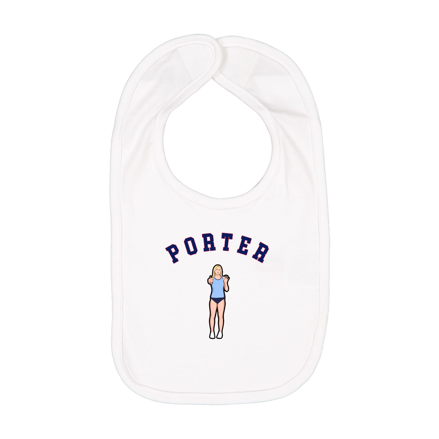 Infant Bib — Shirsey Arch in White