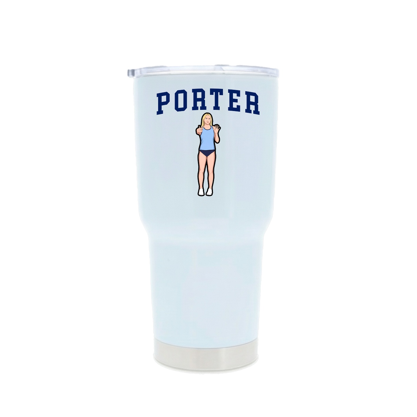 30oz Stainless Steel Tumbler — Shirsey in White