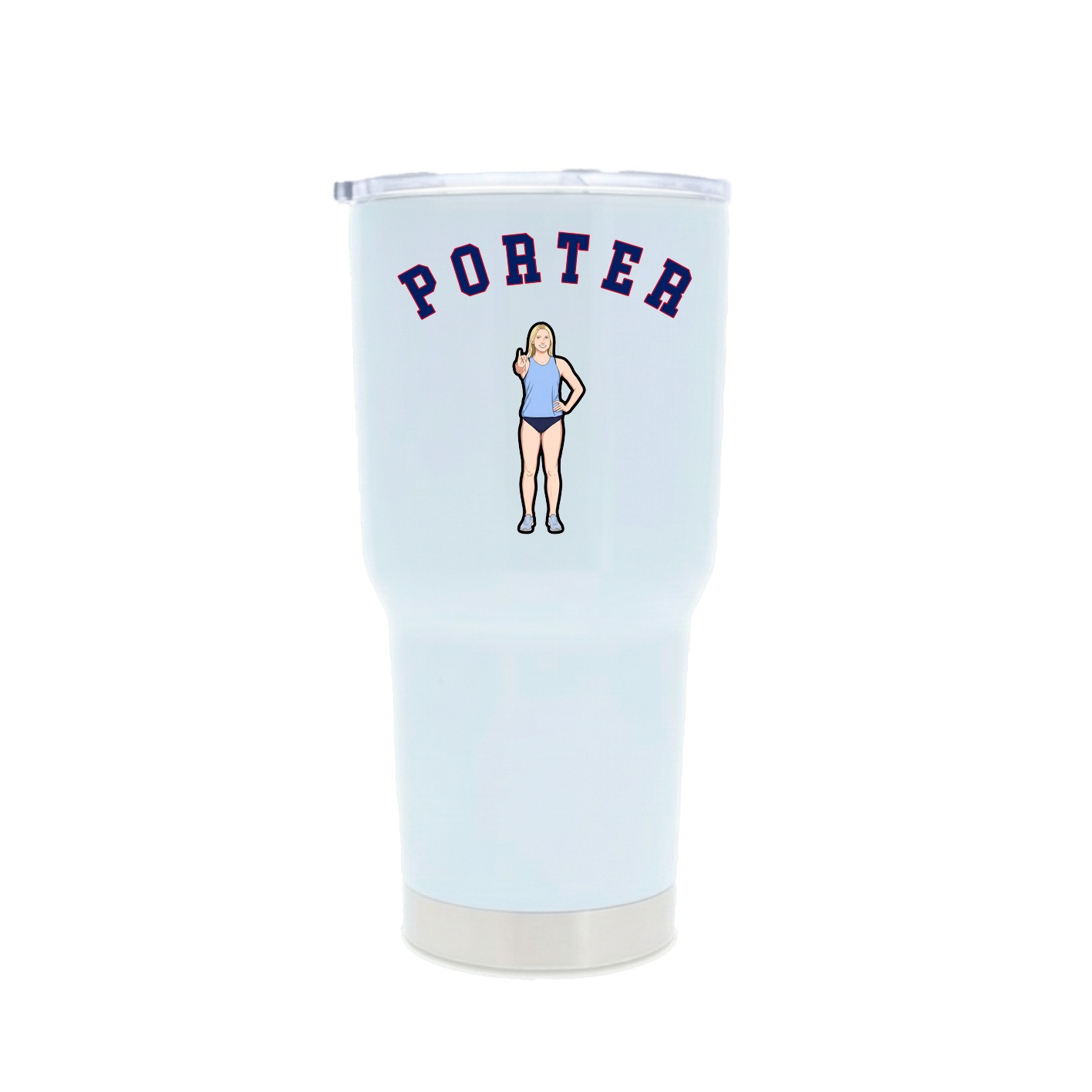 30oz Stainless Steel Tumbler — Shirsey Arch in White
