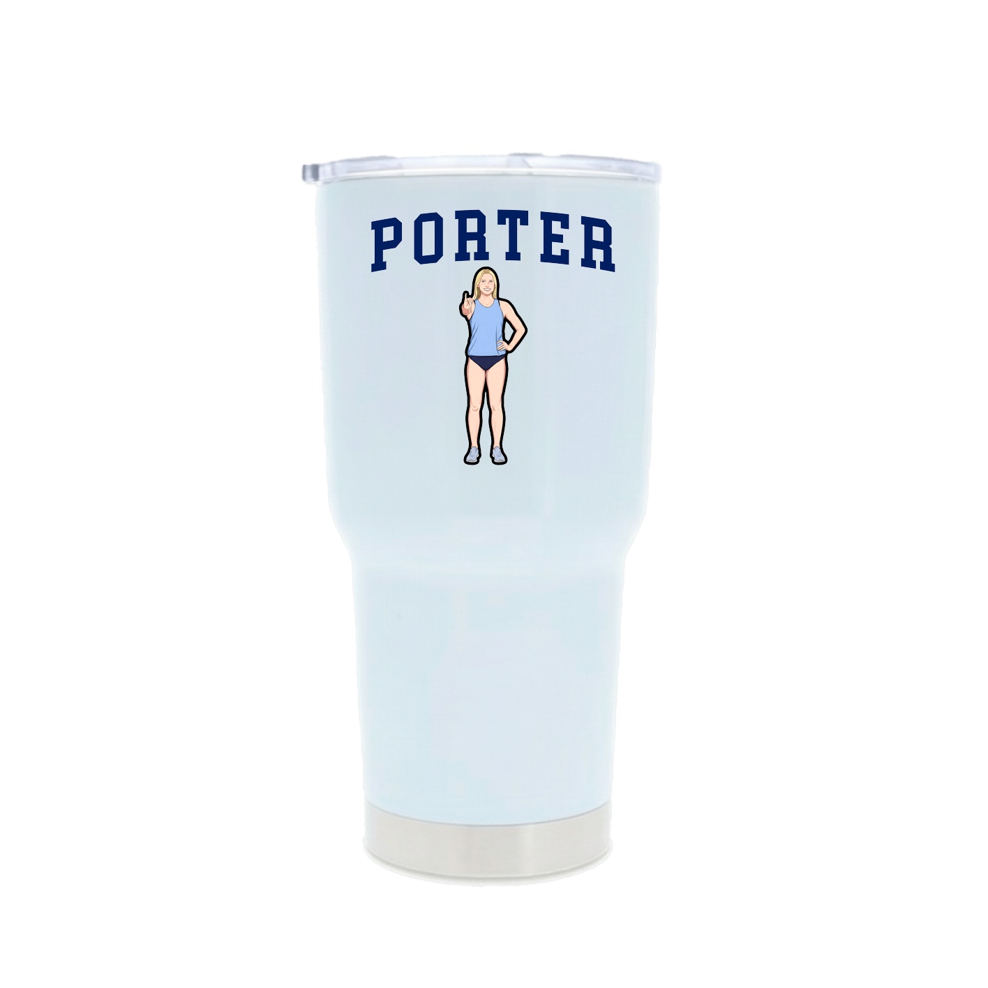 30oz Stainless Steel Tumbler — Shirsey in White