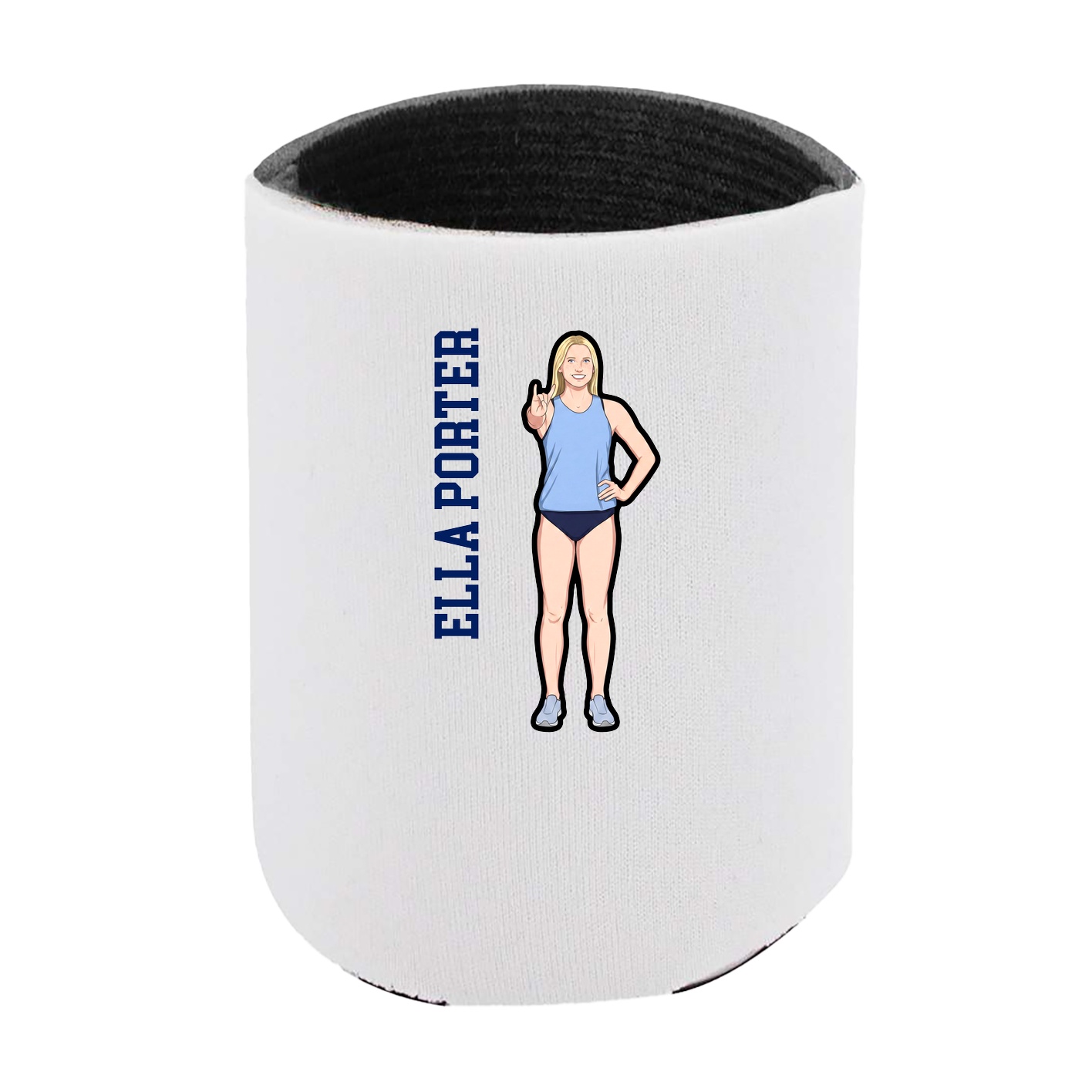 Can Holder — Name Vertical in White