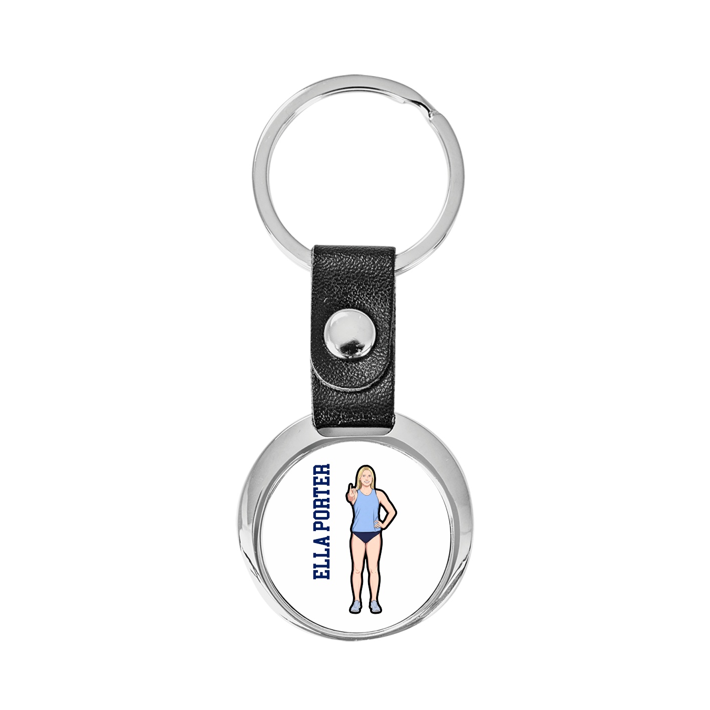 Key Chain — Name Vertical in Classic