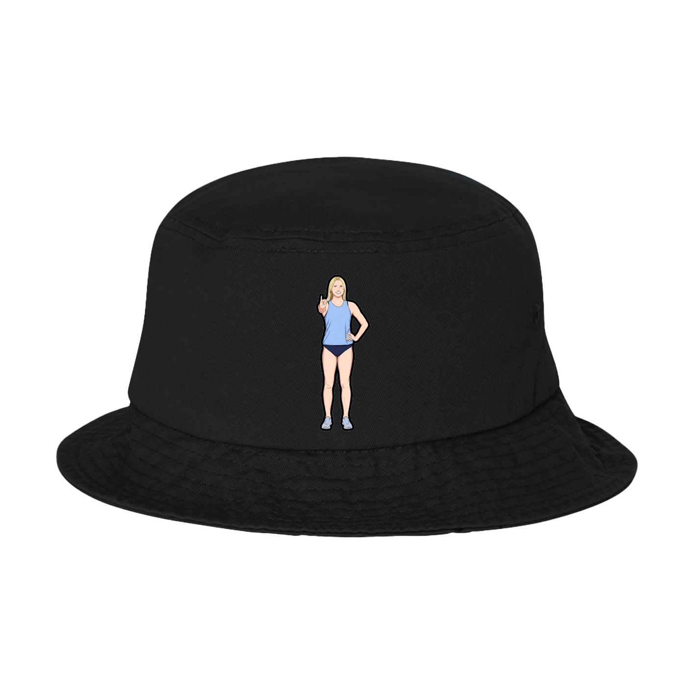Bucket Cap — Name Vertical in Black