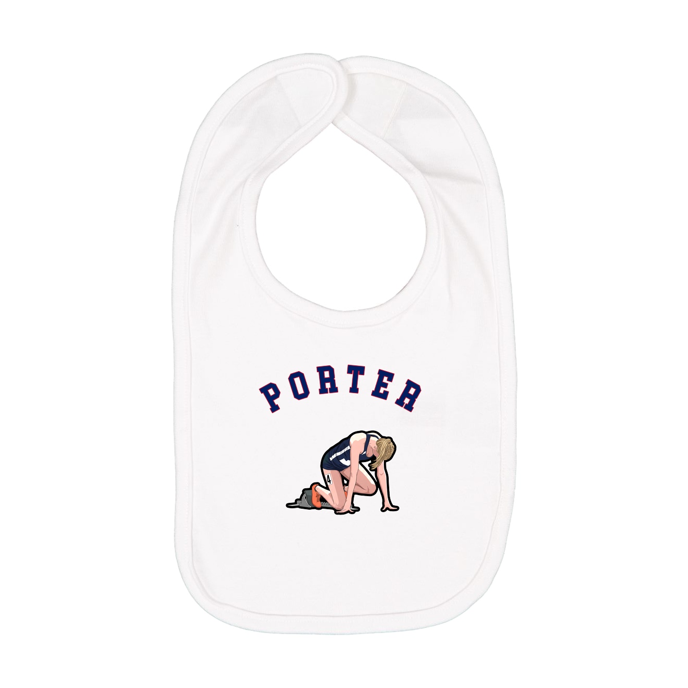 Infant Bib — Shirsey Arch in White