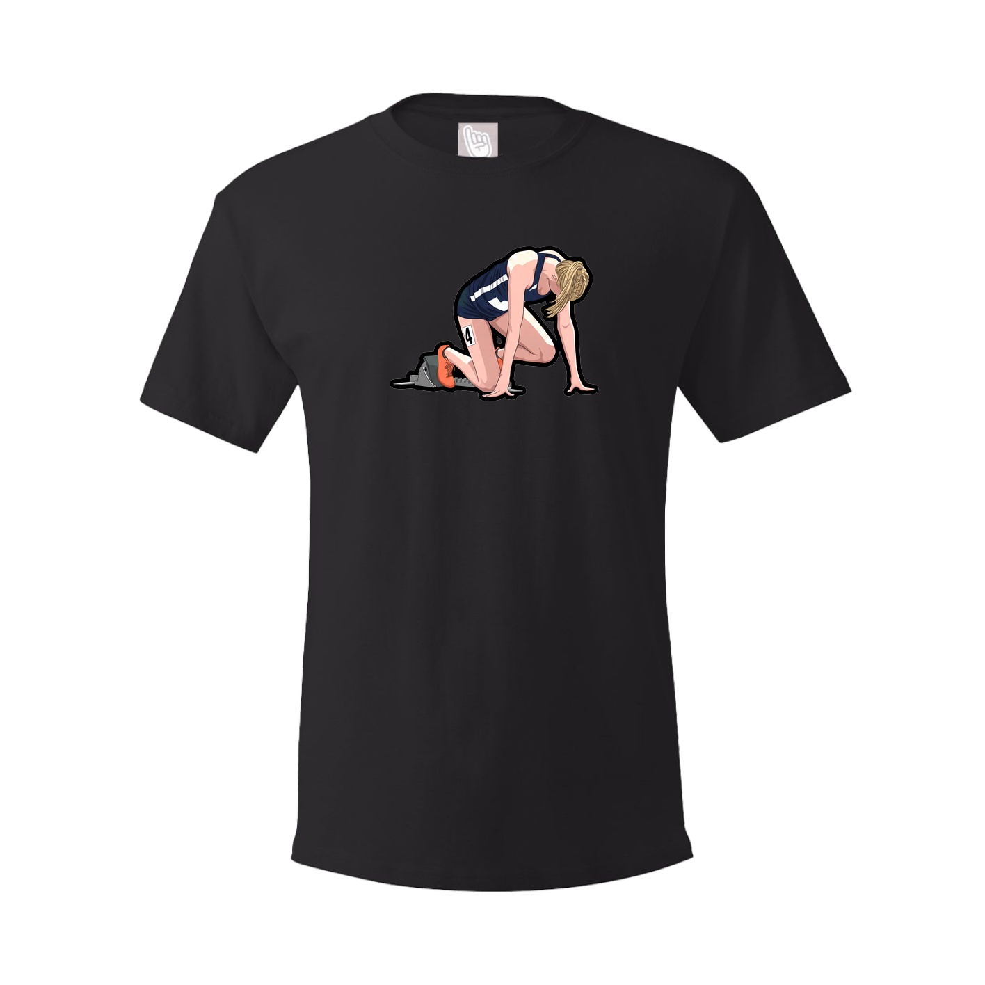 Youth Tee — Name Vertical in Black