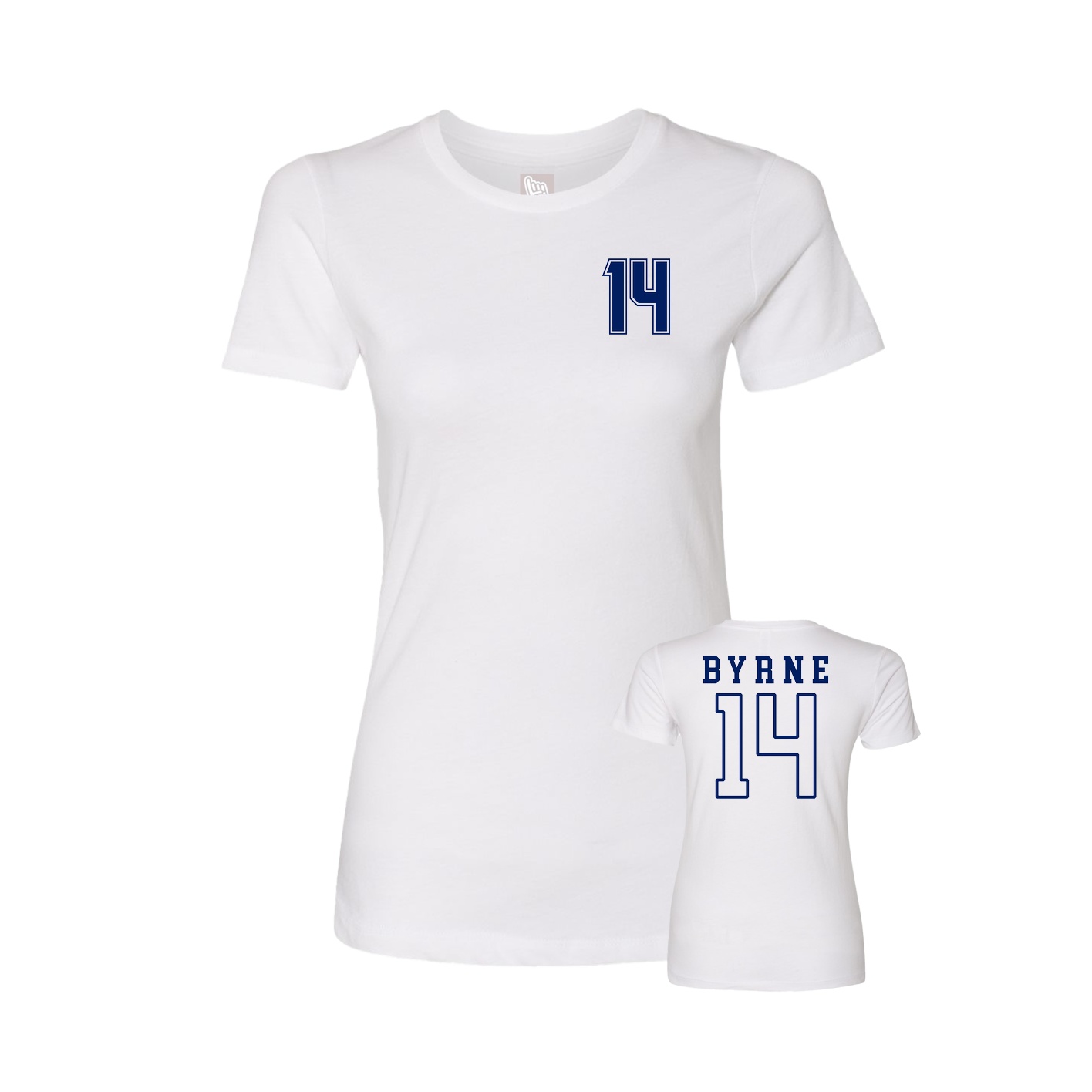 Fitted Women's Tee — Chest Back in White