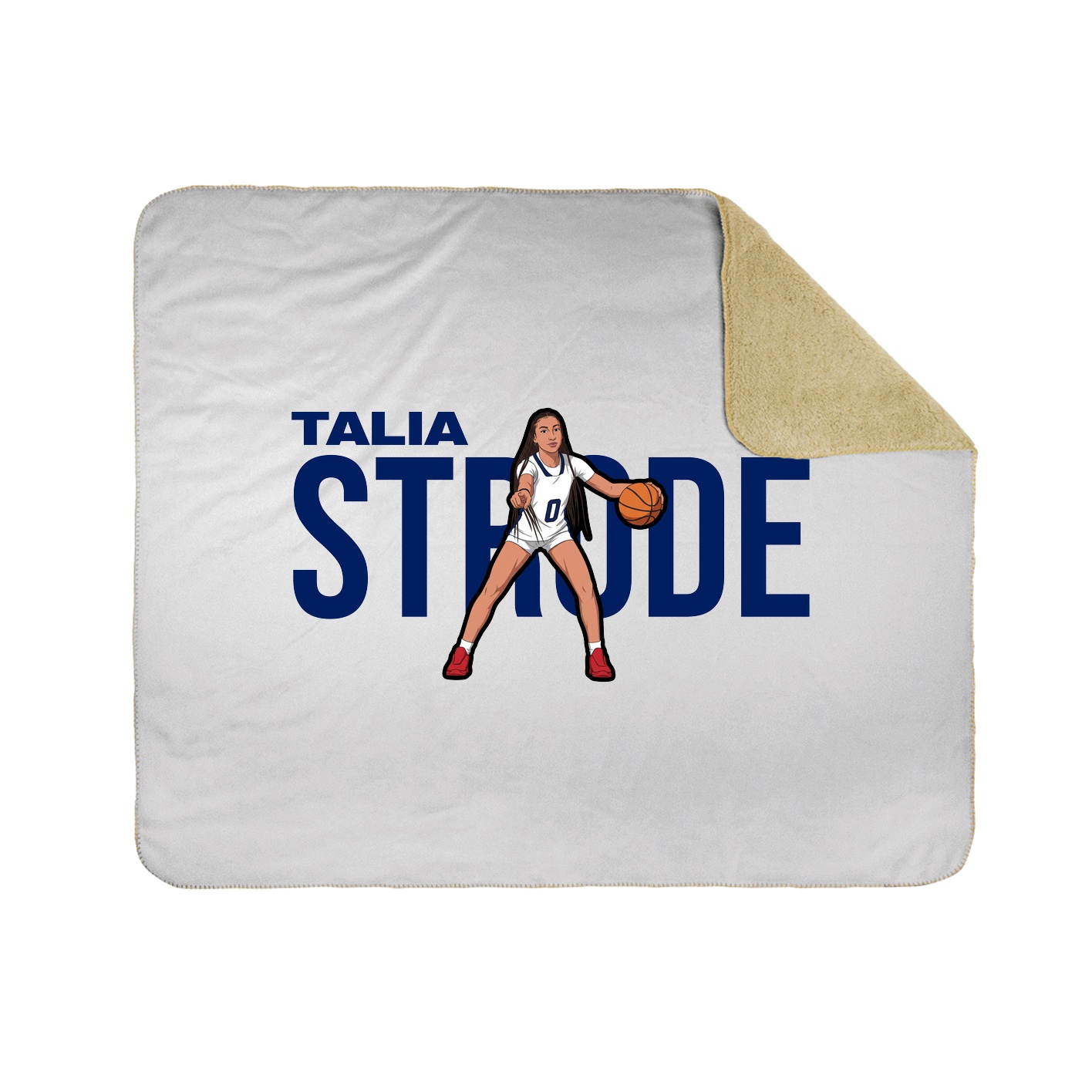 Throw Blanket — Player Name in White