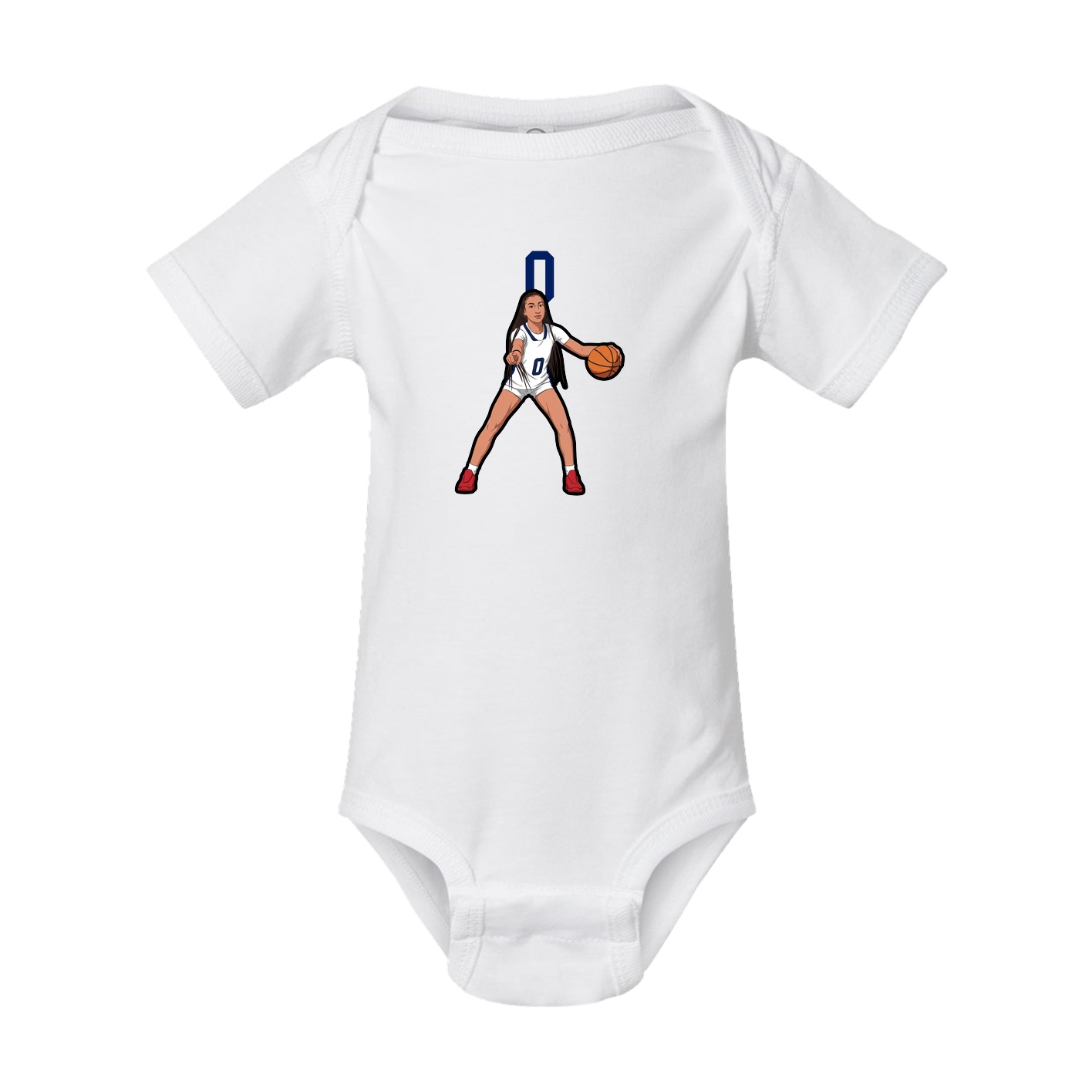 Baby Onesie — Number Top in White