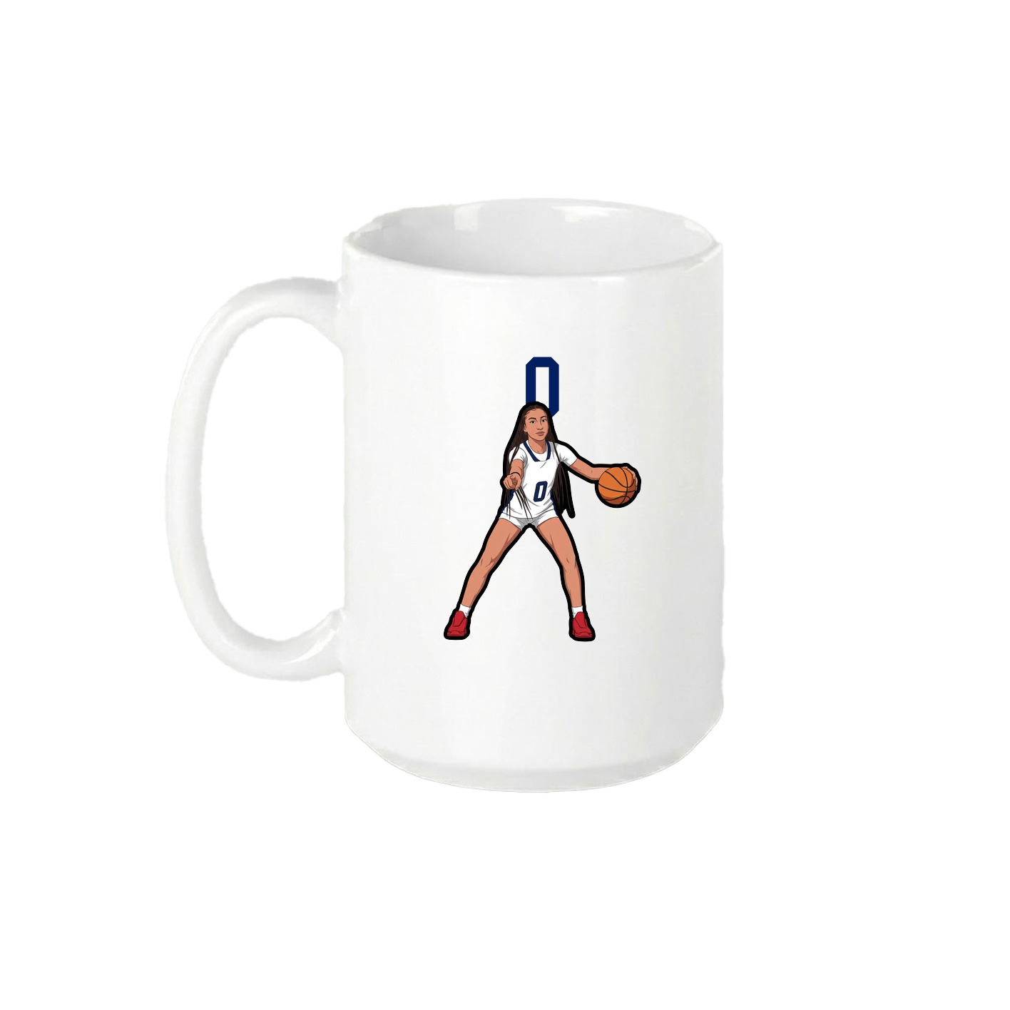 15oz Coffee Mug — Number Top in White