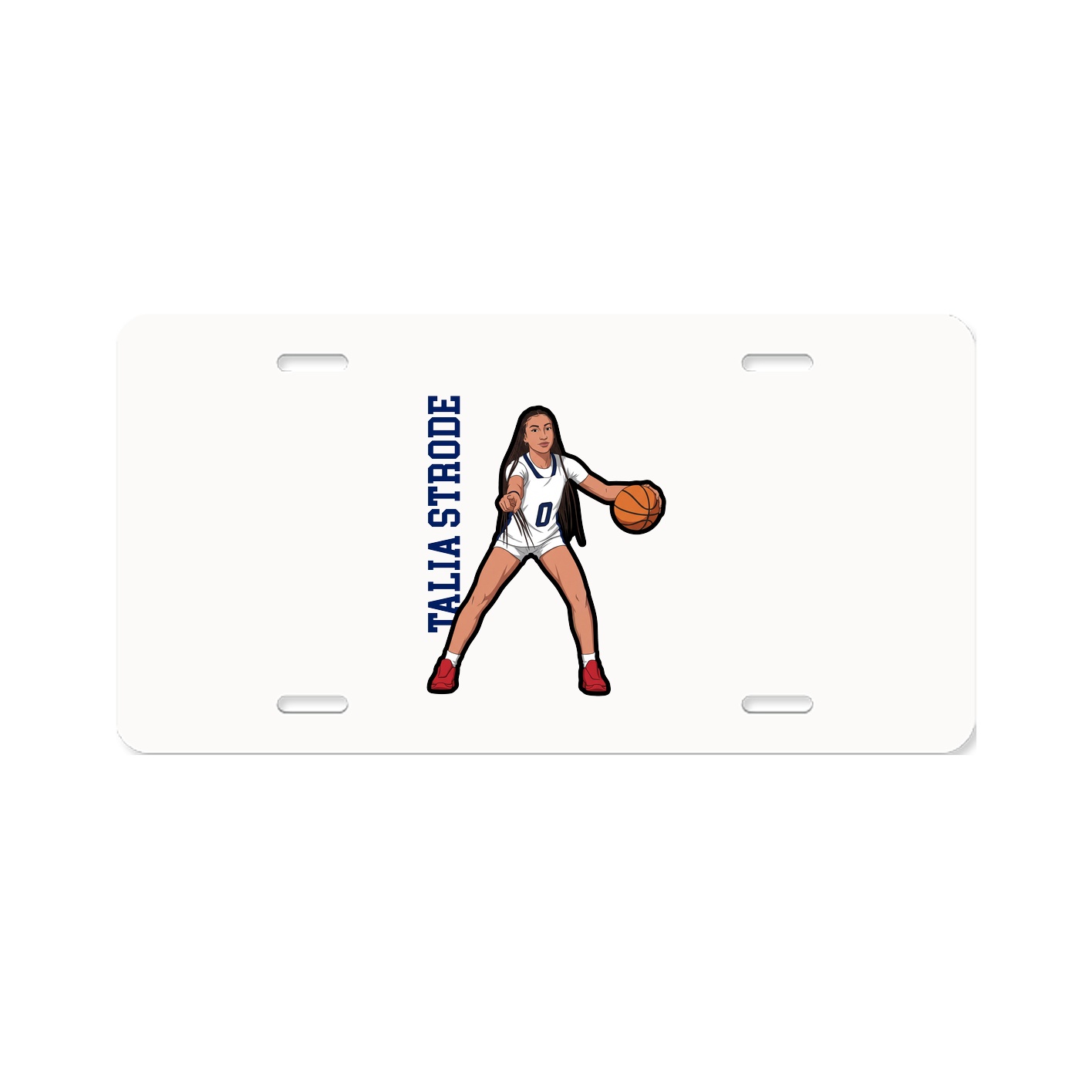 License Plate — Name Vertical in Classic