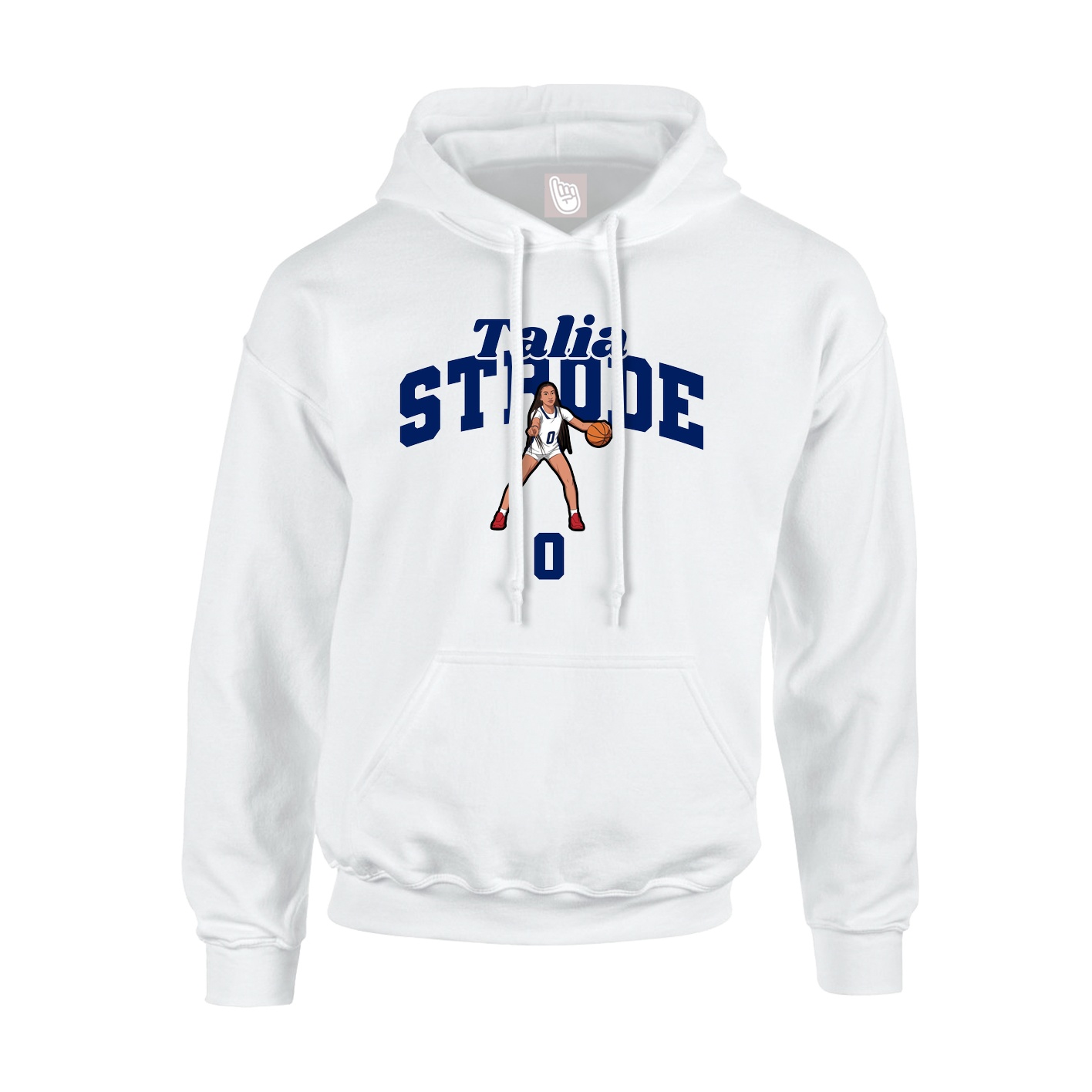 Youth Hoodie — Signature Arch in White
