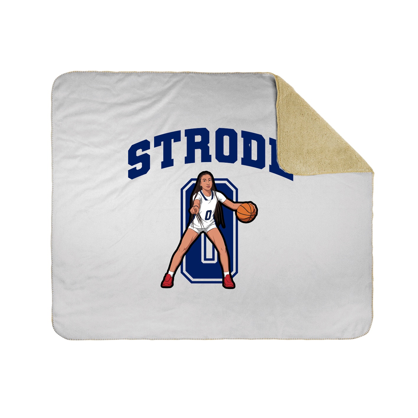 Throw Blanket — Number in White