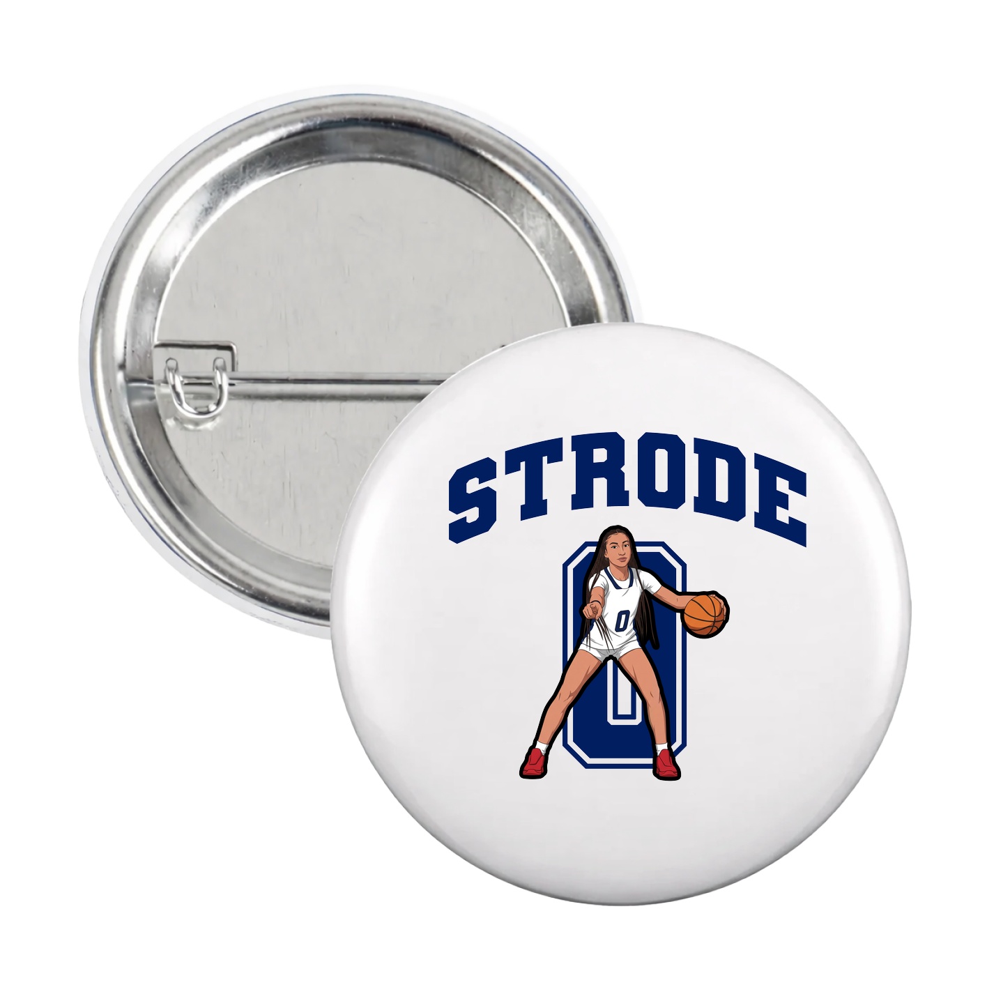 Game Day Button — Number in White