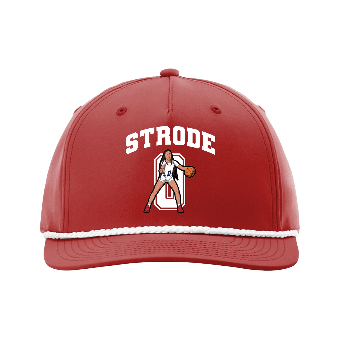 Five-Panel Classic Rope Cap — Number in Red
